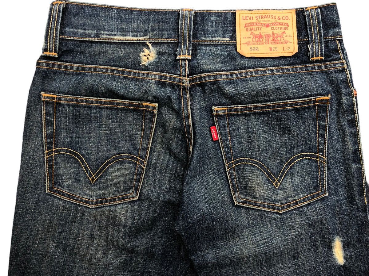 Levi's Vintage Levi's 522 Clawmark Distressed Denim Size US 31 - 12 Thumbnail