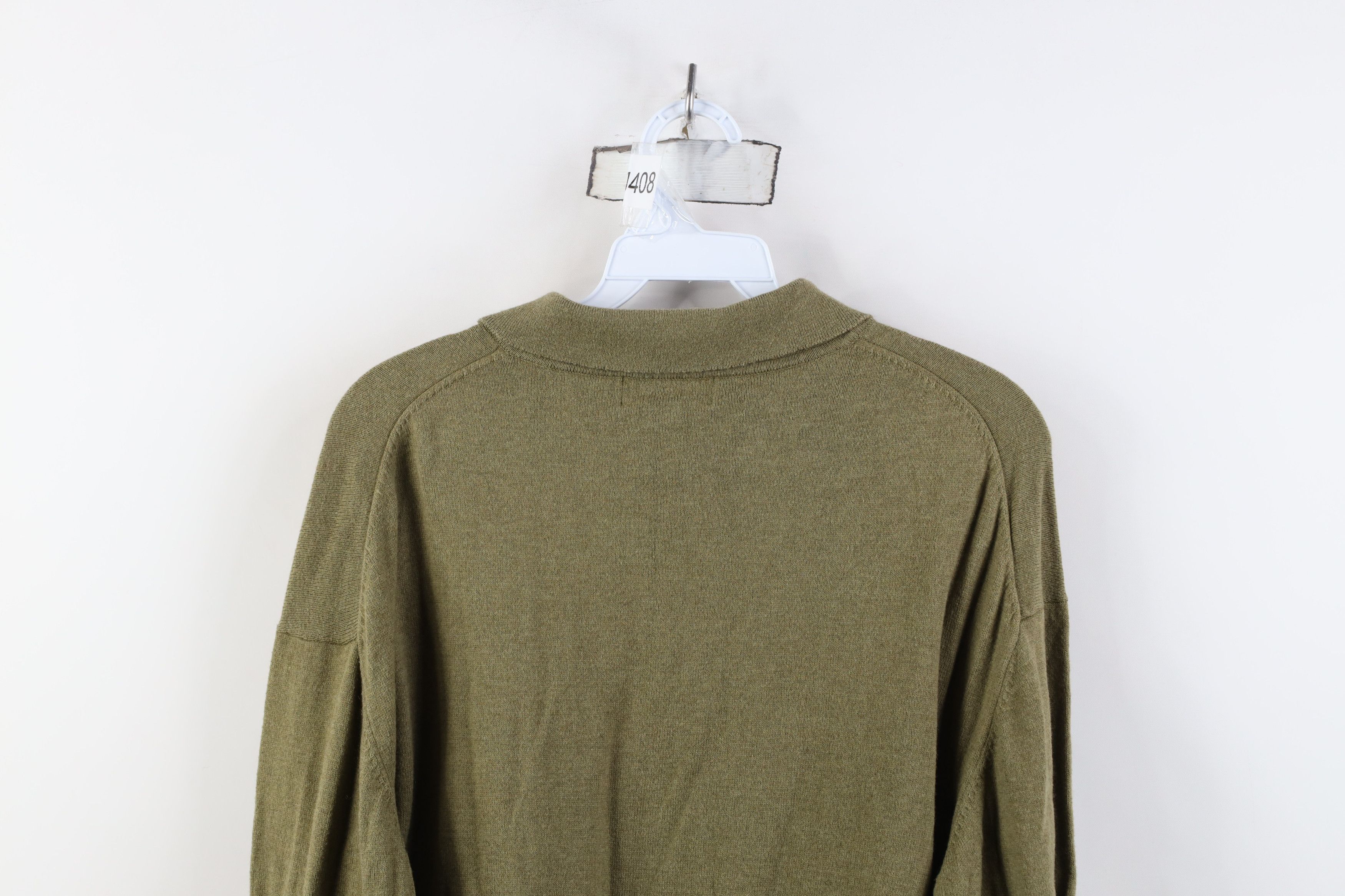 Orvis Vintage Orvis Cashmere Blend Knit Collared Sweater Green Size US XL / EU 56 / 4 - 11 Thumbnail