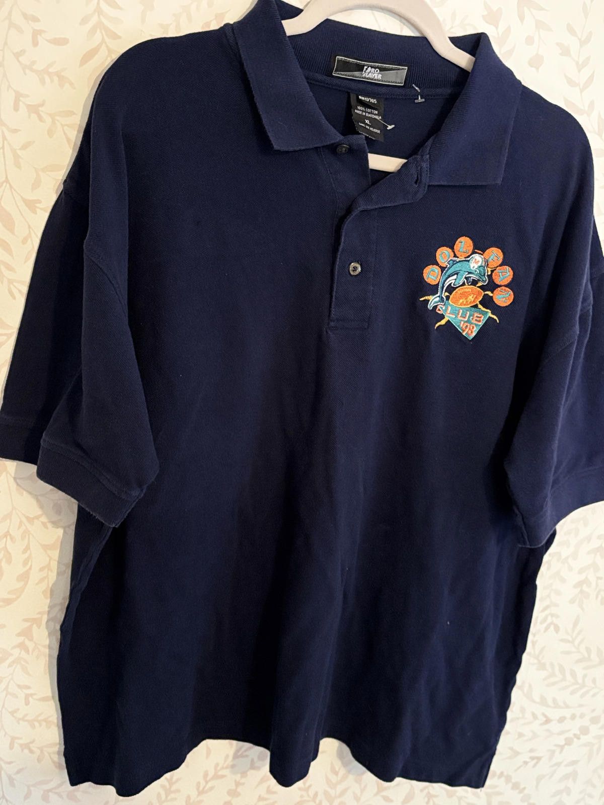 NFL Vintage Men Polo 1999 Dol-fan Club Miami Dolphins NFL Shirt Size US L / EU 52-54 / 3 - 5 Thumbnail