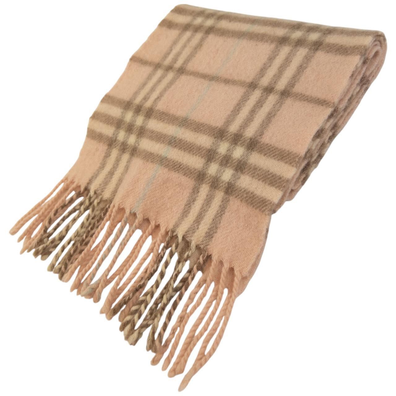 Burberry Vintage Burberry Nova Check Lambswool Tassel Scarf Size ONE SIZE - 7 Thumbnail