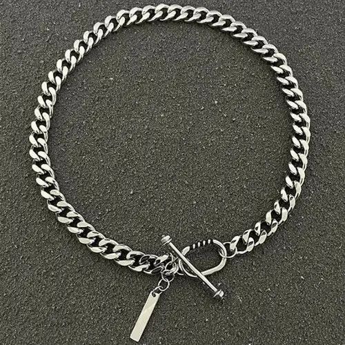 VIBE Titanium Steel Link Chain Necklace for Men Women Hip Hop Size ONE SIZE - 2 Thumbnail