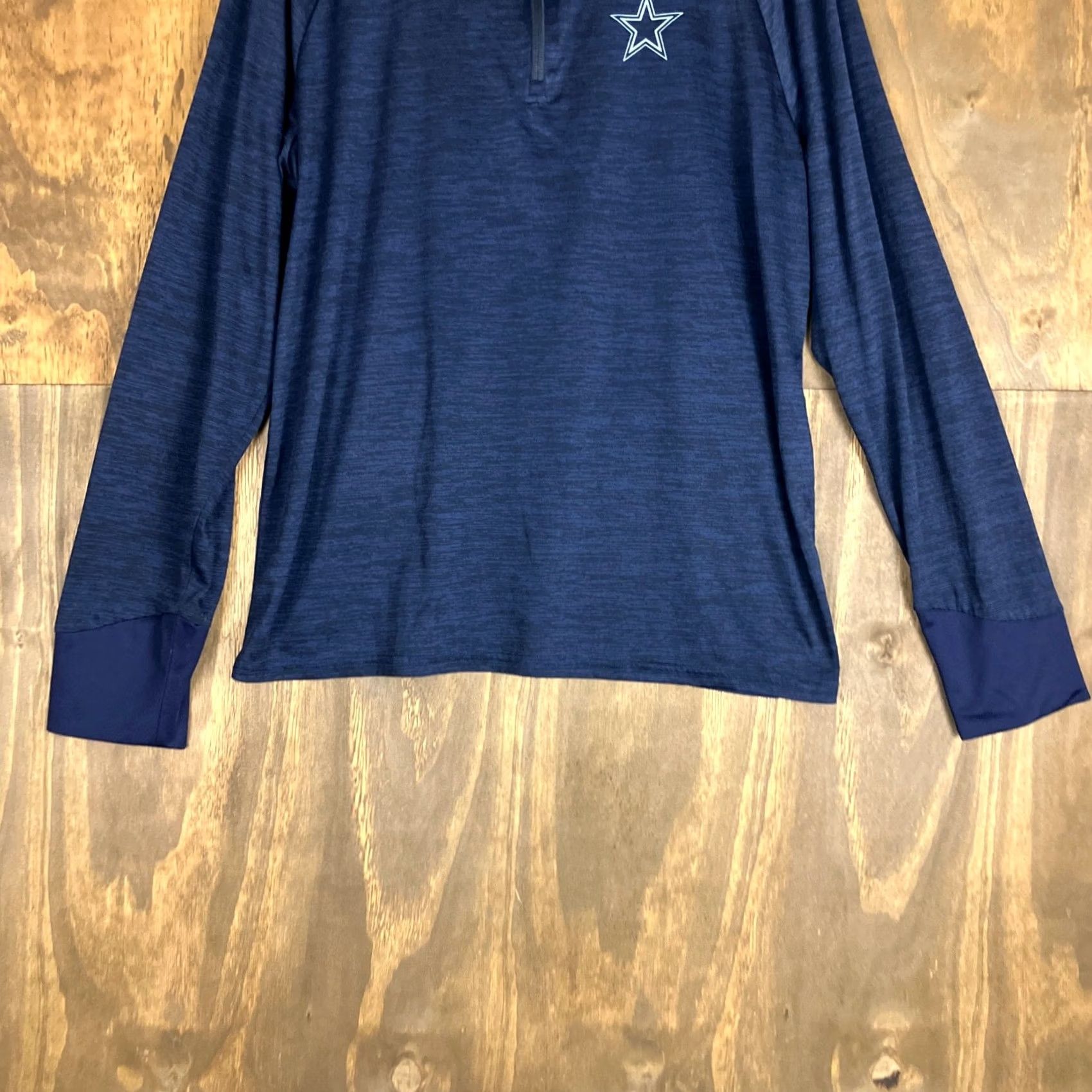 Vintage Dallas Cowboys Mens Shirt Long Sleeve 1/4 Zip Pullover Navy Large Size US L / EU 52-54 / 3 - 3 Thumbnail