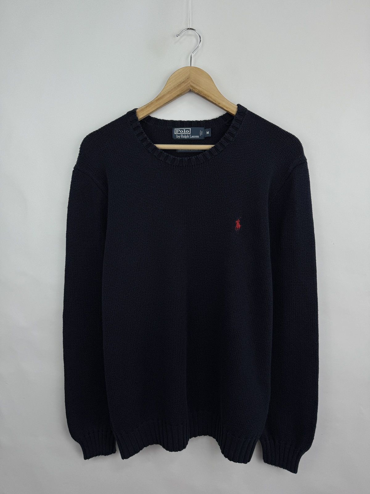 Polo Ralph Lauren 🇺🇸 Vintage 90s Ralph Lauren Knitted Sweater Rare Retro Aran Size US M / EU 48-50 / 2 - 3 Thumbnail