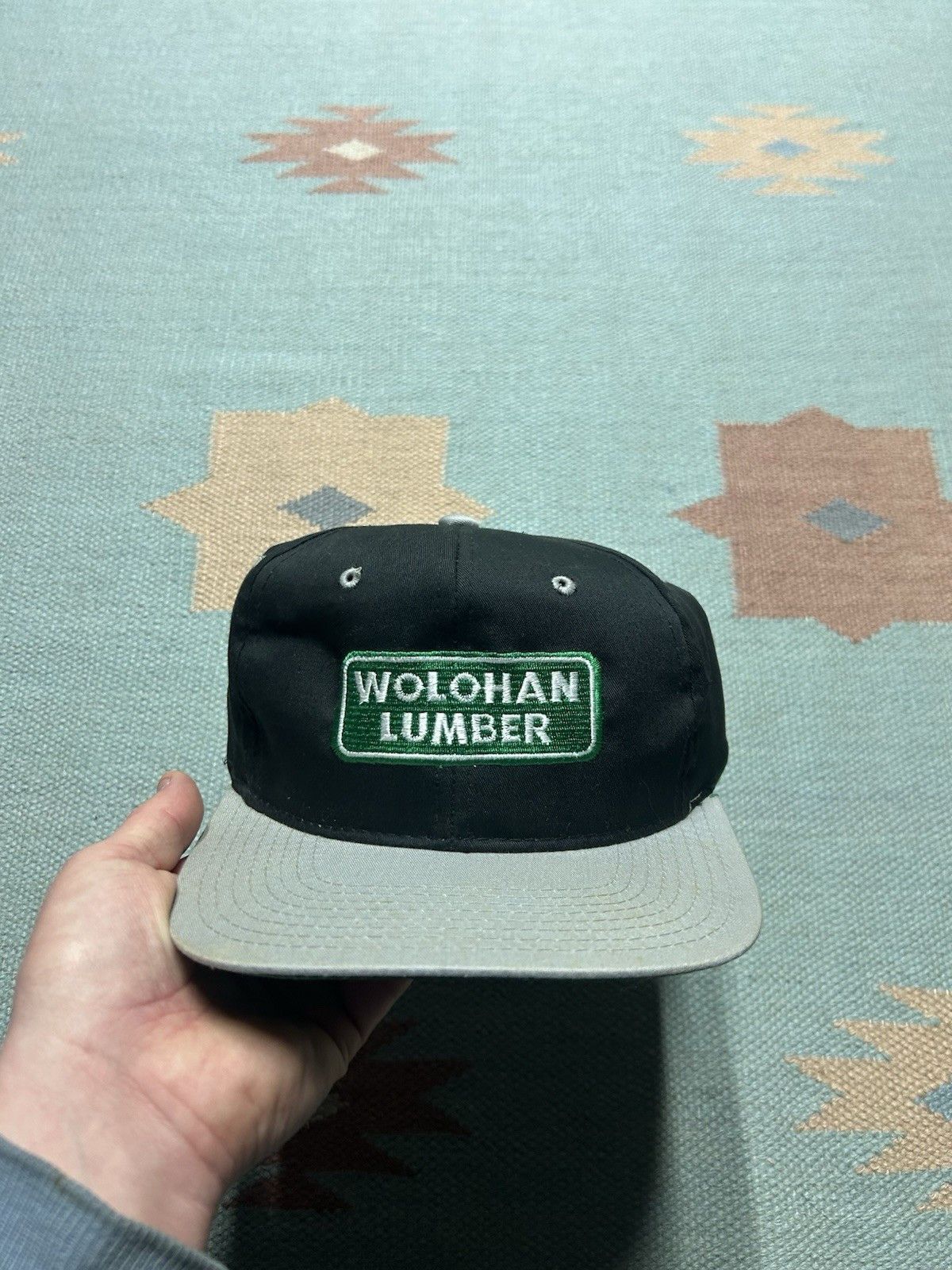 Vintage Vtg SnapBack hat Wolohan Lumber black embroidered Michigan Size ONE SIZE - 2 Thumbnail