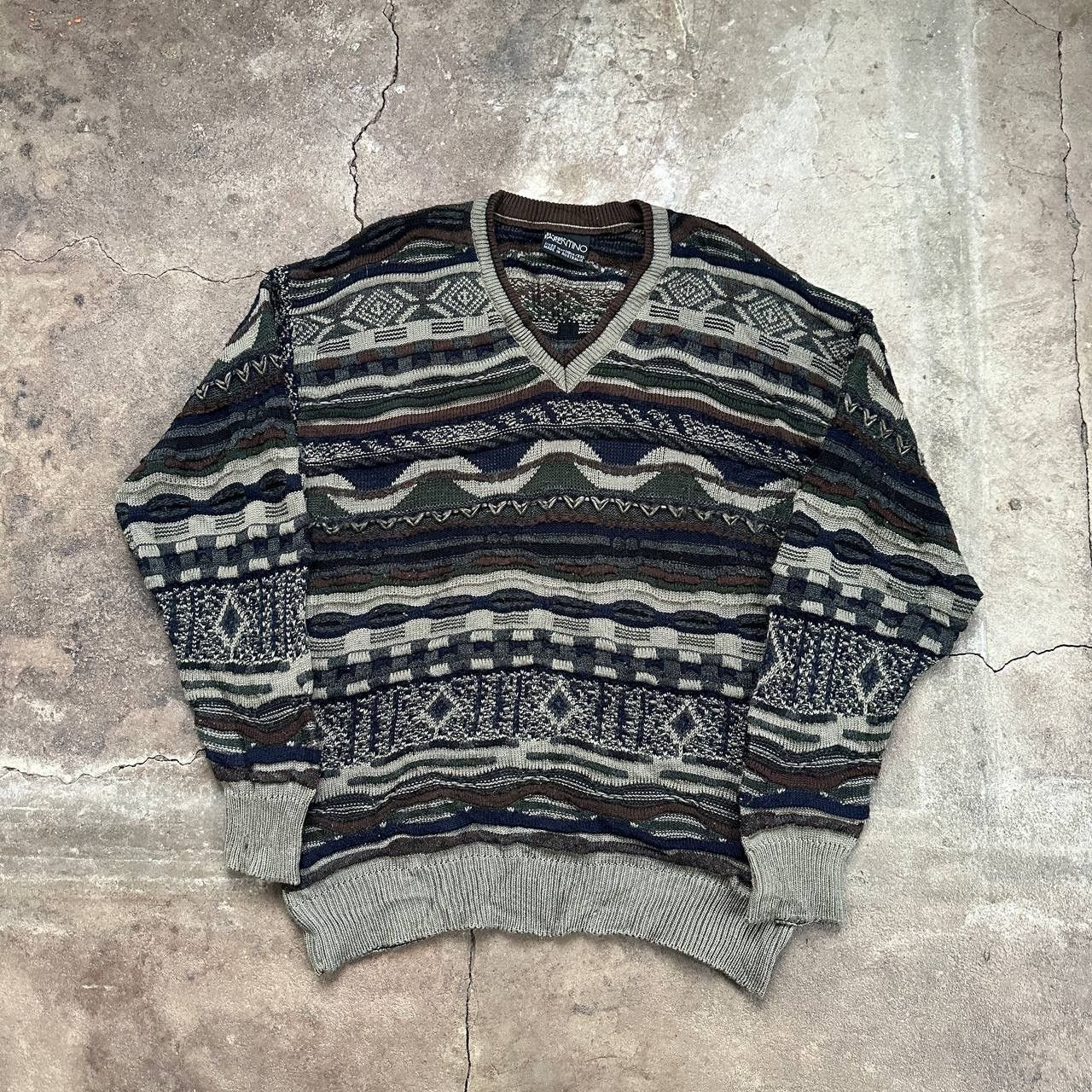 Carlo Colucci 90’s Vintage Wool Mohair Coogi style Florentino Sweater Size US XXL / EU 58 / 5 - 1 Thumbnail