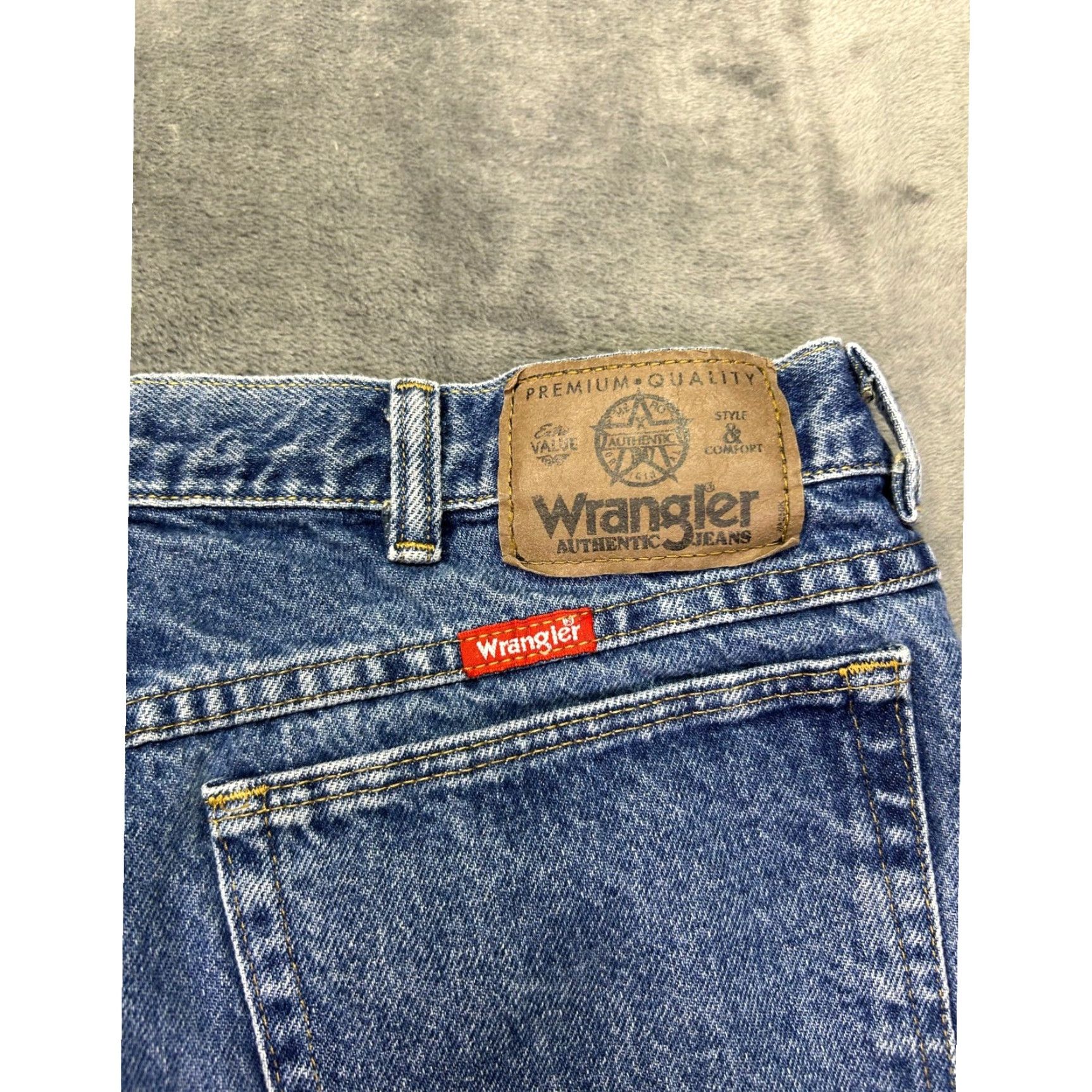 Wrangler VINTAGE Wrangler Jeans Men's Denim Straight Waist 34 Inseam 29 5-Pocket Utility Blue 90s Classic Relaxed Fit Size US 34 / EU 50 - 5 Thumbnail