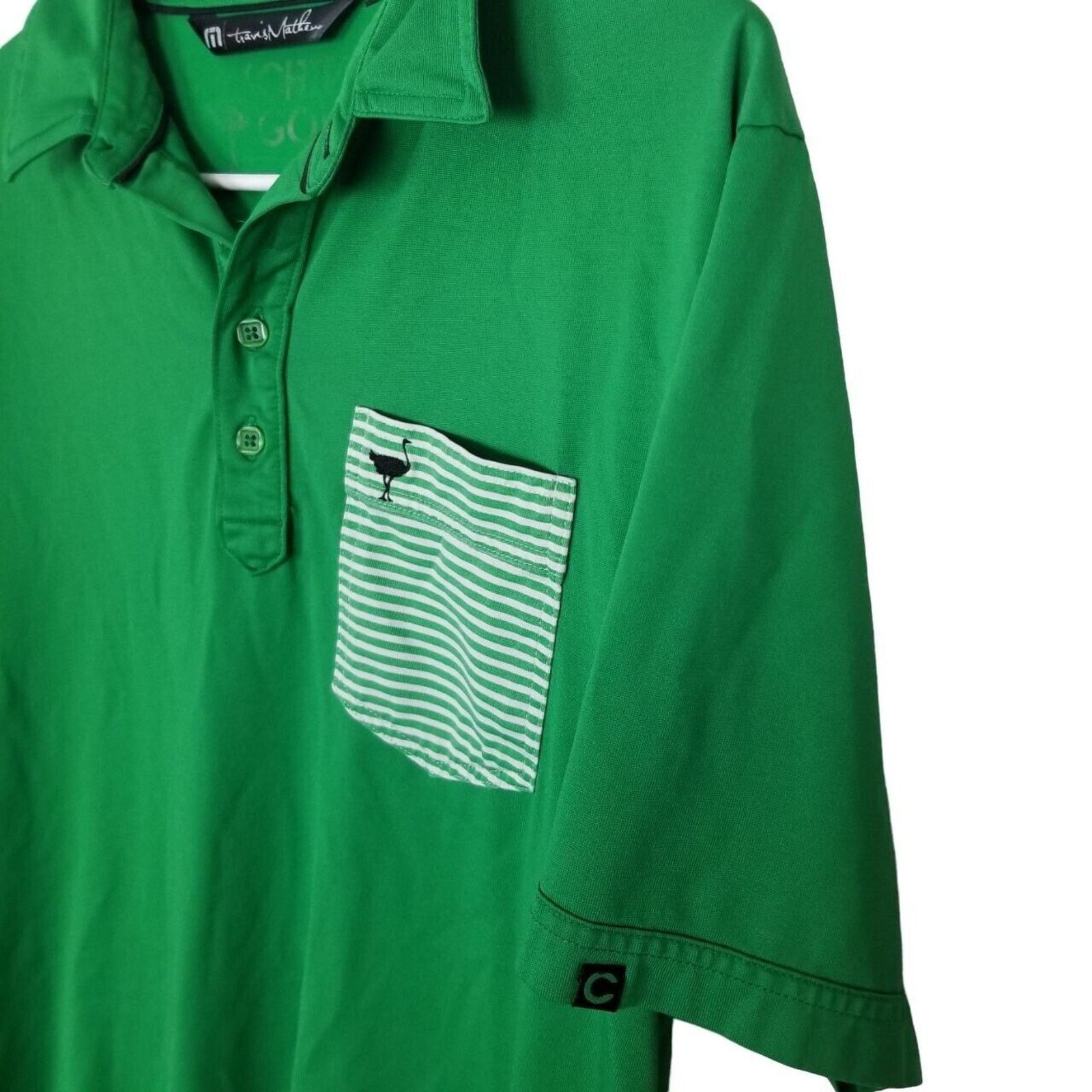 TravisMathew Travis Mathew Men Golf Polo Shirt Chive Kelly Green M Active Size US M / EU 48-50 / 2 - 4 Thumbnail