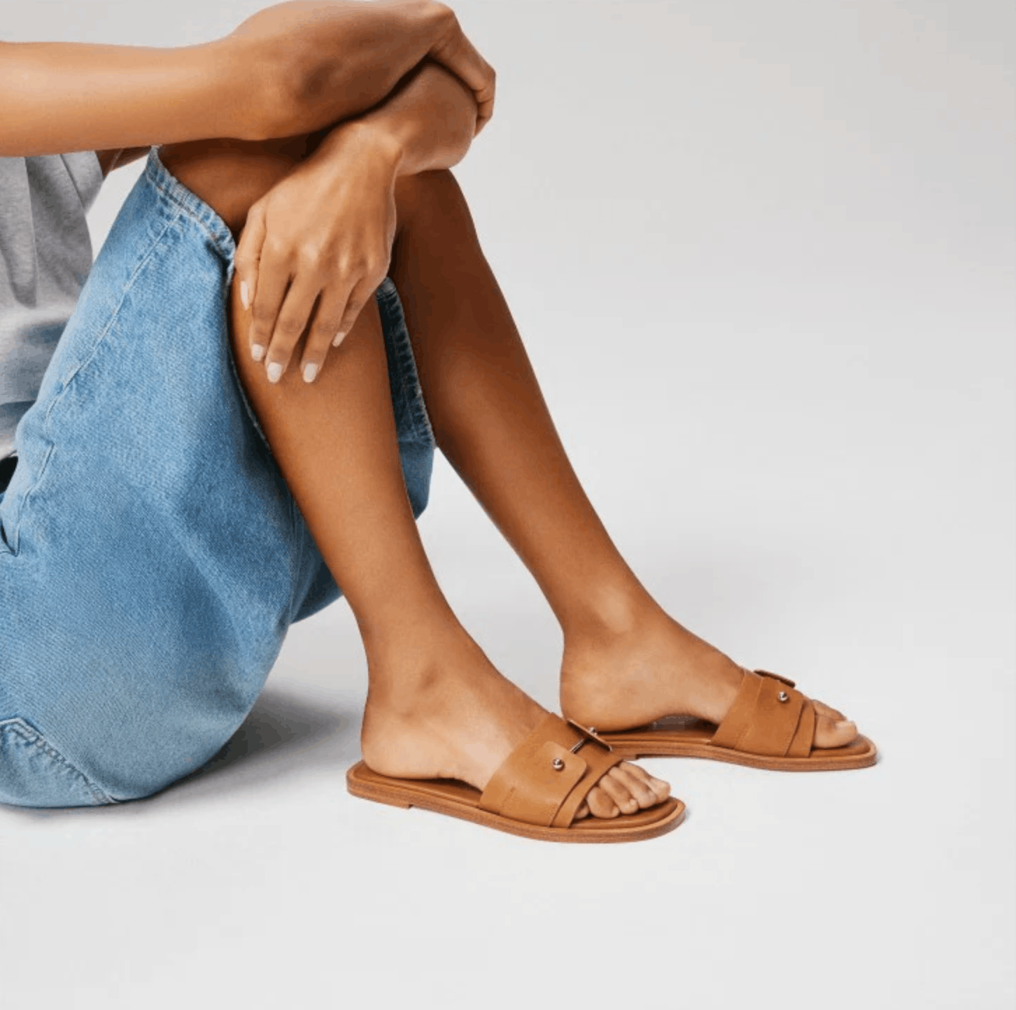 Christian Louboutin Chambelimule Donna Flat Tera Brown Leather Slide Sandal 36 Size US 6 / IT 36 - 3 Thumbnail