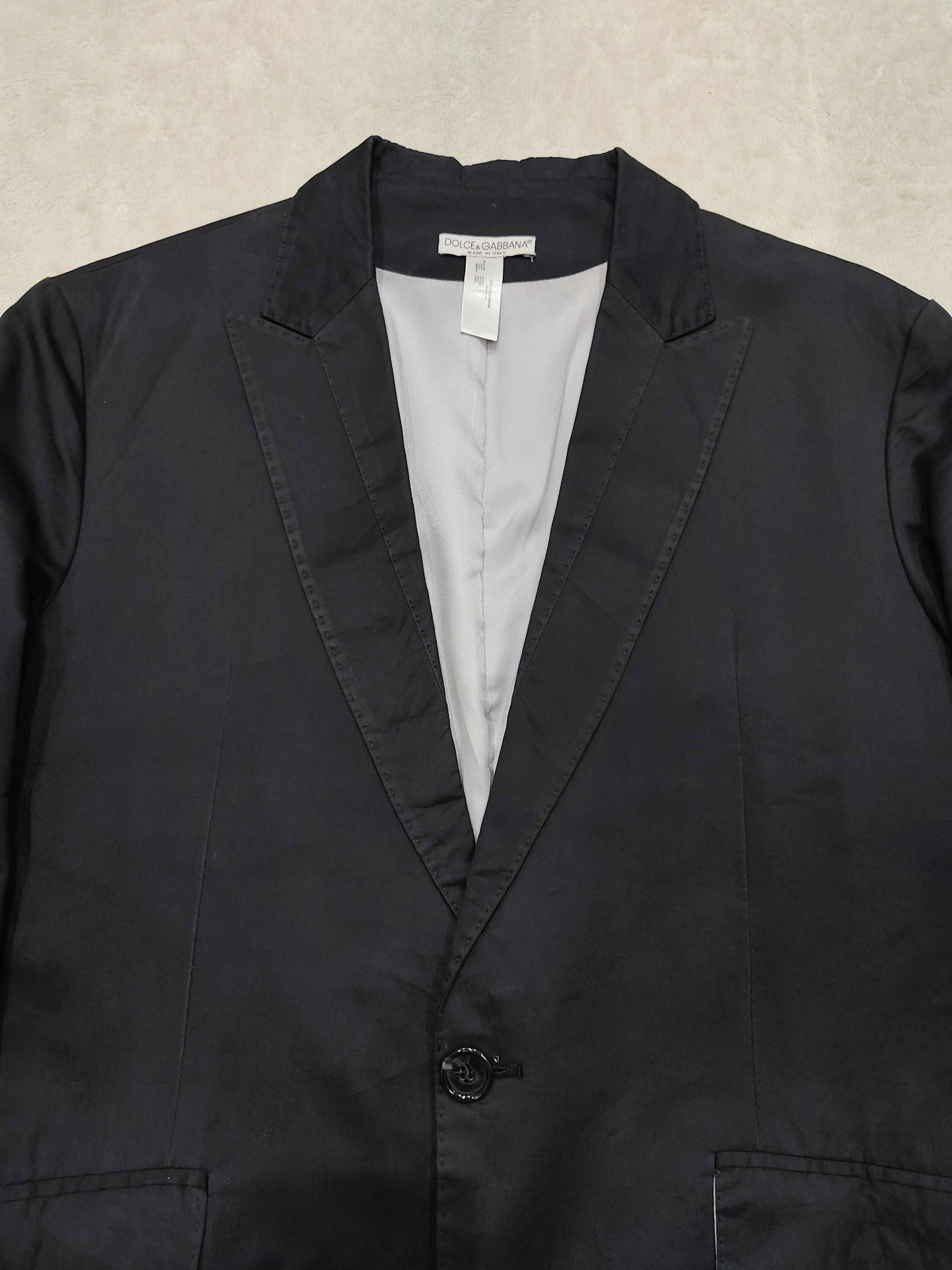 Dolce & Gabbana Dolce & Gabbana- Sharp Minimal Tailored Pure Wool Blazer Size US M / EU 48-50 / 2 - 2 Thumbnail