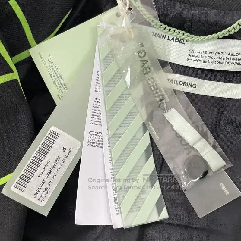 Off-White Off-White Green Plaid Long Coat . Size S / US 4 / IT 40 - 7 Thumbnail