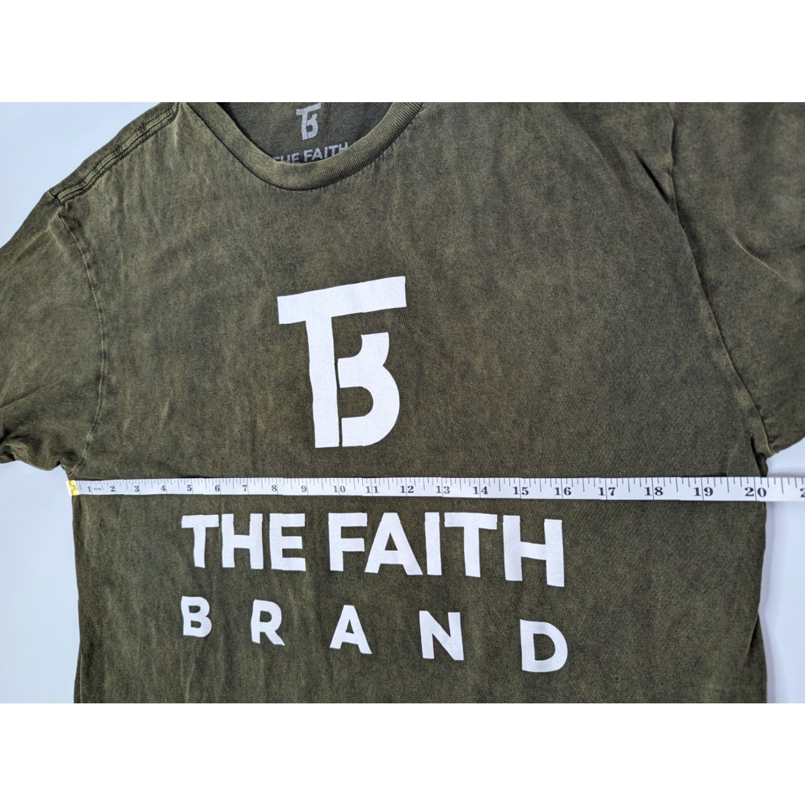 Vintage The Faith Brand Olive Green T-Shirt Mens L Crew Neck Short Sleeve Cotton Blend Religious Shirt Summer Women Size L / US 10 / IT 46 - 6 Thumbnail