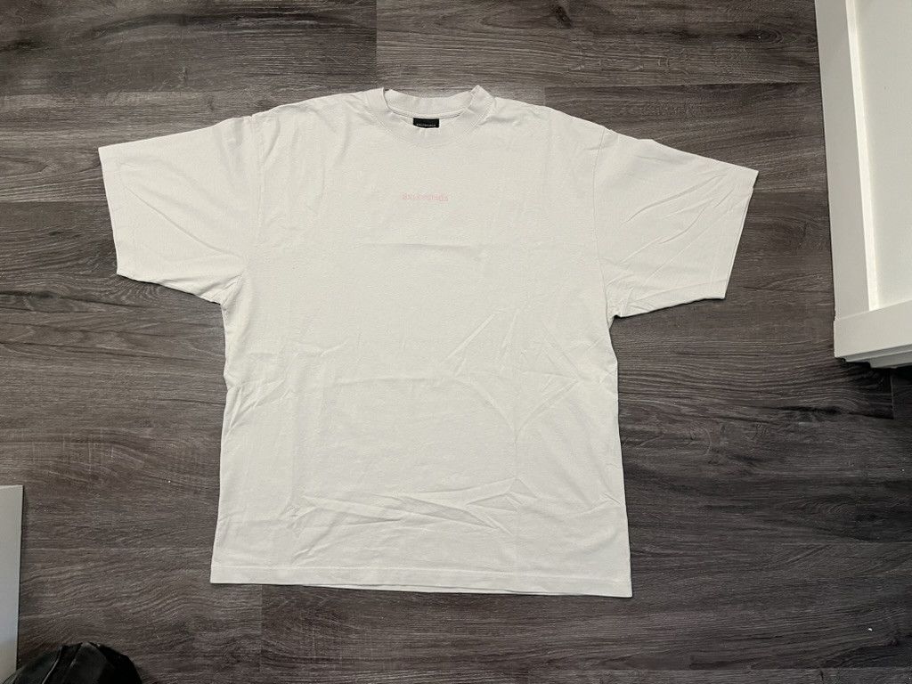 Balenciaga Balenciaga Back Medium Fit T-shirt Dirty White / Baby Pink Size US M / EU 48-50 / 2 - 4 Thumbnail