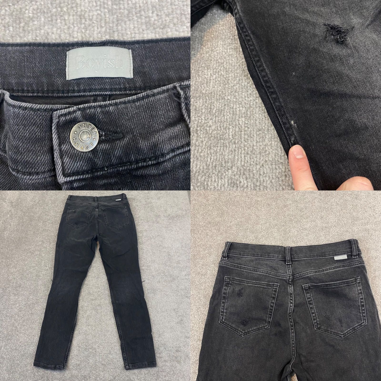 Boyish Boyish The Zachary Jeans Womens 28 Charcoal Gray High-Rise Skinny Denim Pants Jeans Size 28" / US 6 / IT 42 - 8 Thumbnail