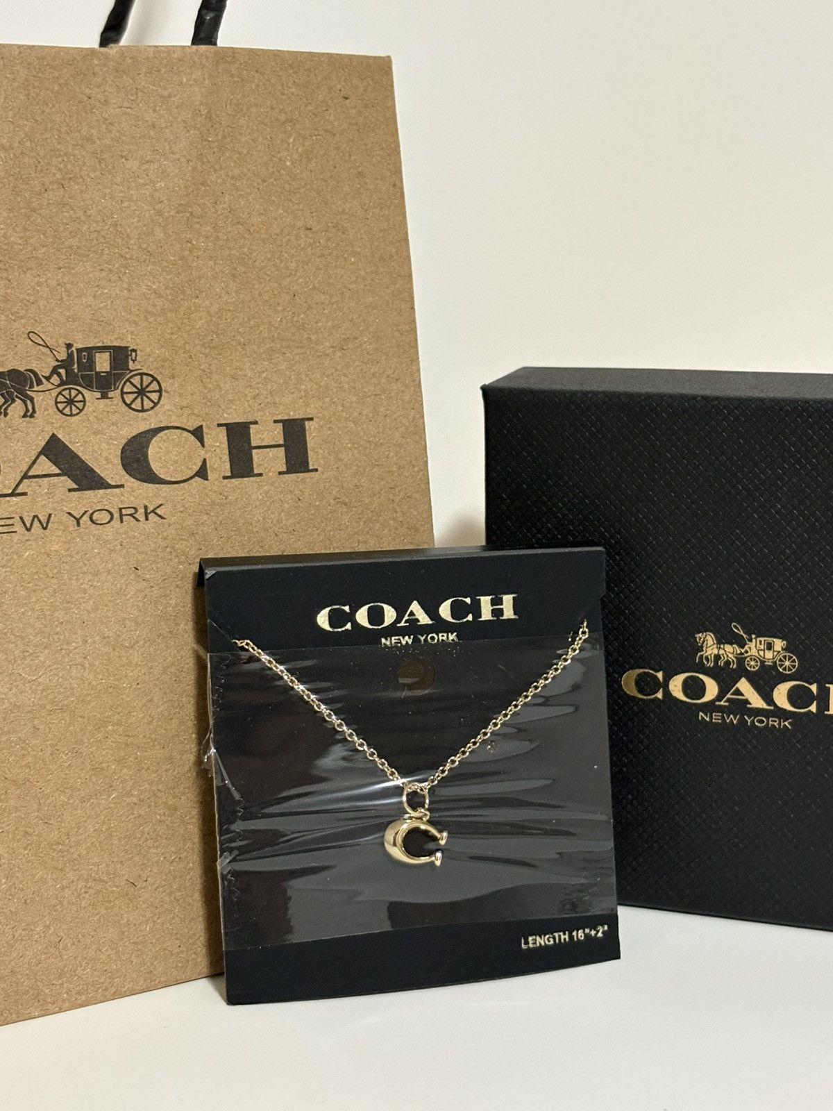 Coach Gold Coach "C" Necklace Size ONE SIZE - 2 Thumbnail
