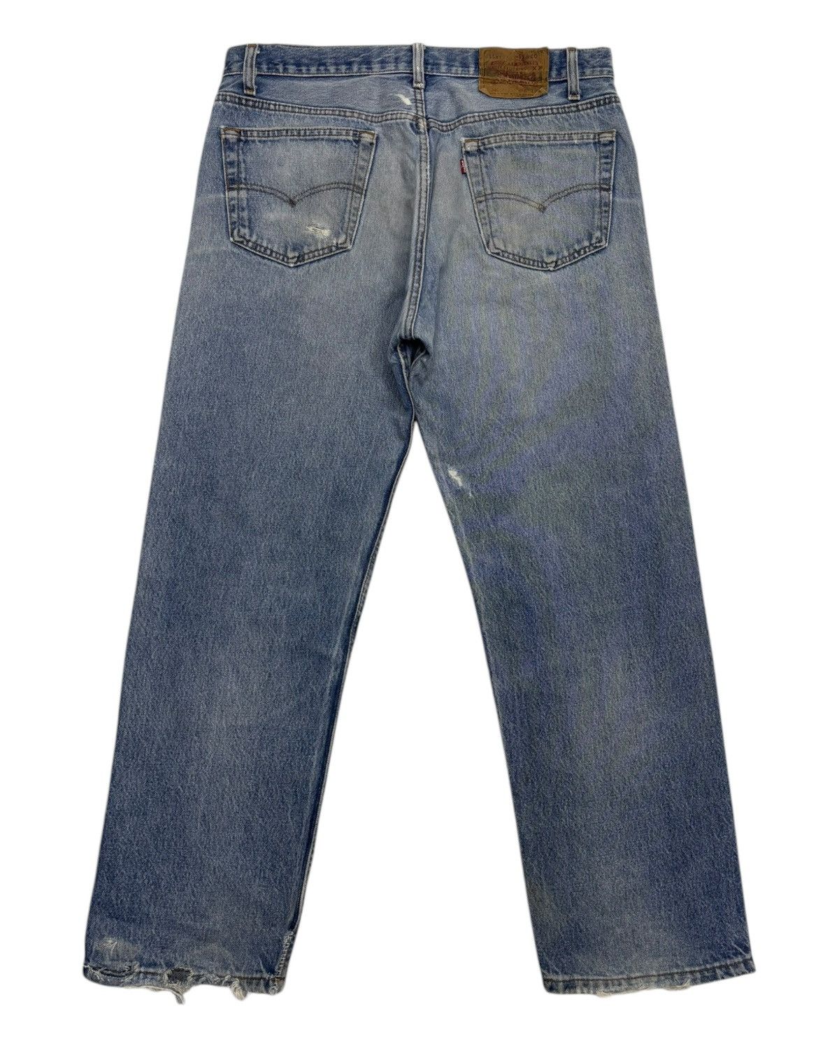 Levi's LEVIS 501 USA DISTRESSED THRASHED RIPPED DENIM JEANS Size US 34 / EU 50 - 8 Thumbnail