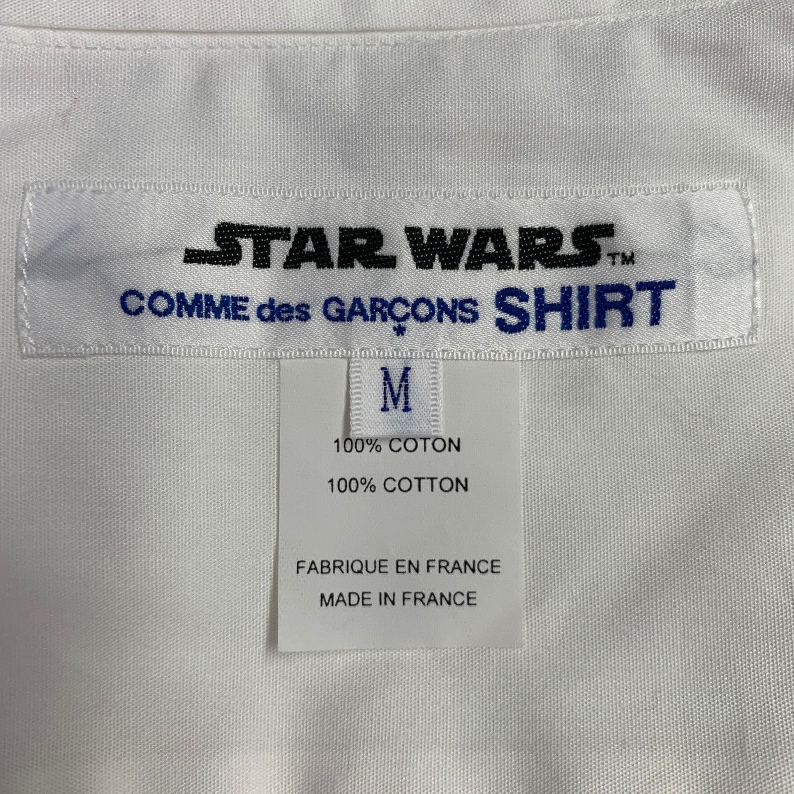 Comme des Garcons SHIRT M Star Wars White Multi Color Print Cotton Long Sleeve Shirt Size US M / EU 48-50 / 2 - 5 Thumbnail