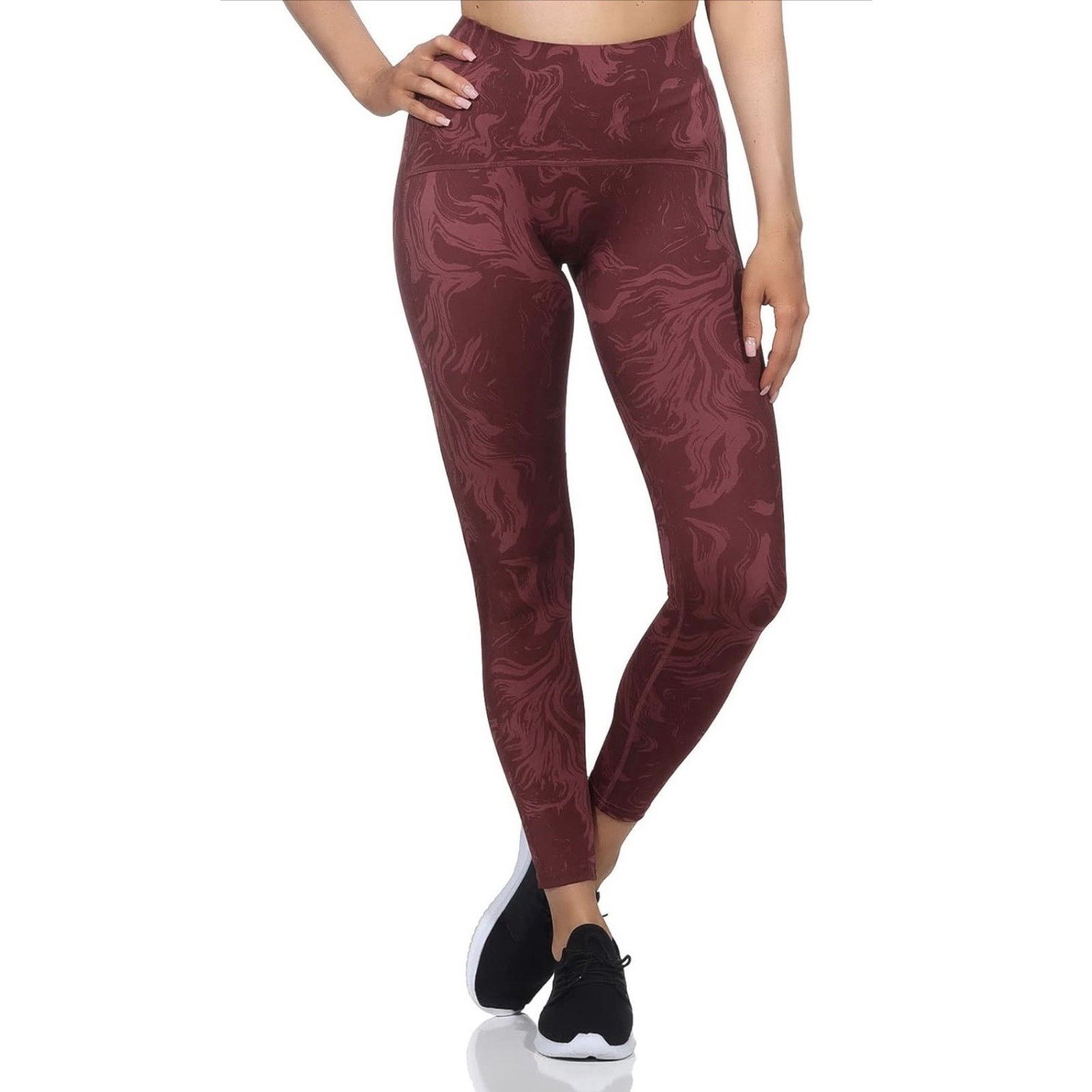 Gymshark Gymshark Maroon Marble Leggings Butt Scrunch Small Size 22" - 1 Thumbnail