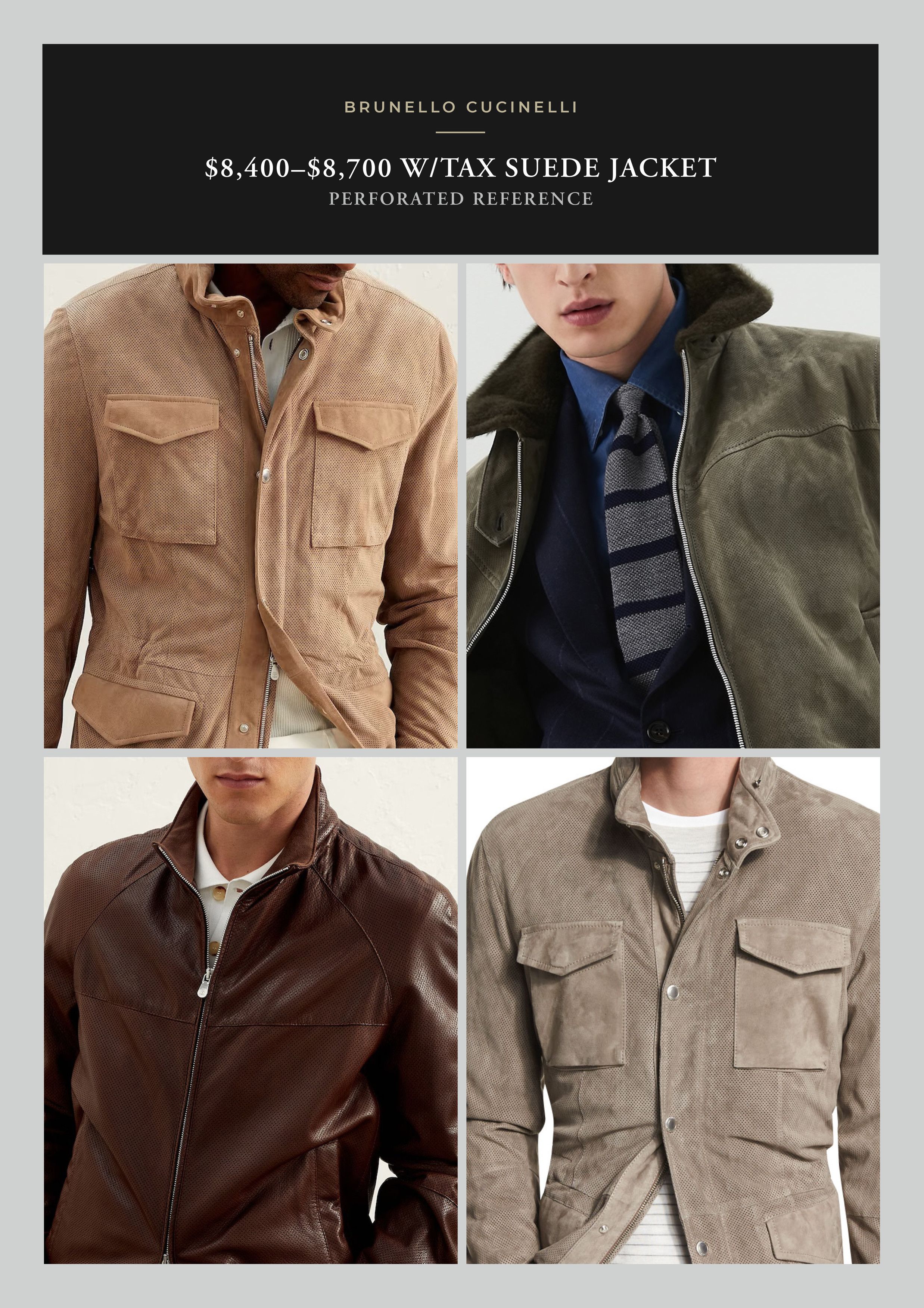 Brunello Cucinelli Effortless Cool $8,400 CUCINELLI Suede Leather Biker Jacket Size US XL / EU 56 / 4 - 10 Thumbnail