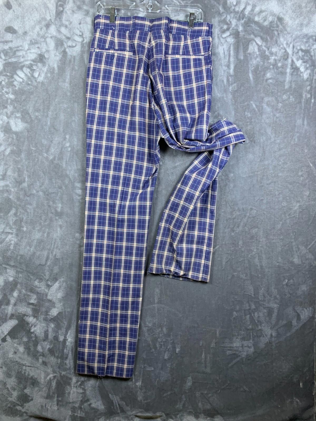 Brooks Brothers Vintage Brooks Brothers Hi Waist Dress Pants Blue Plaid (282 Size US 32 / EU 48 - 2 Thumbnail