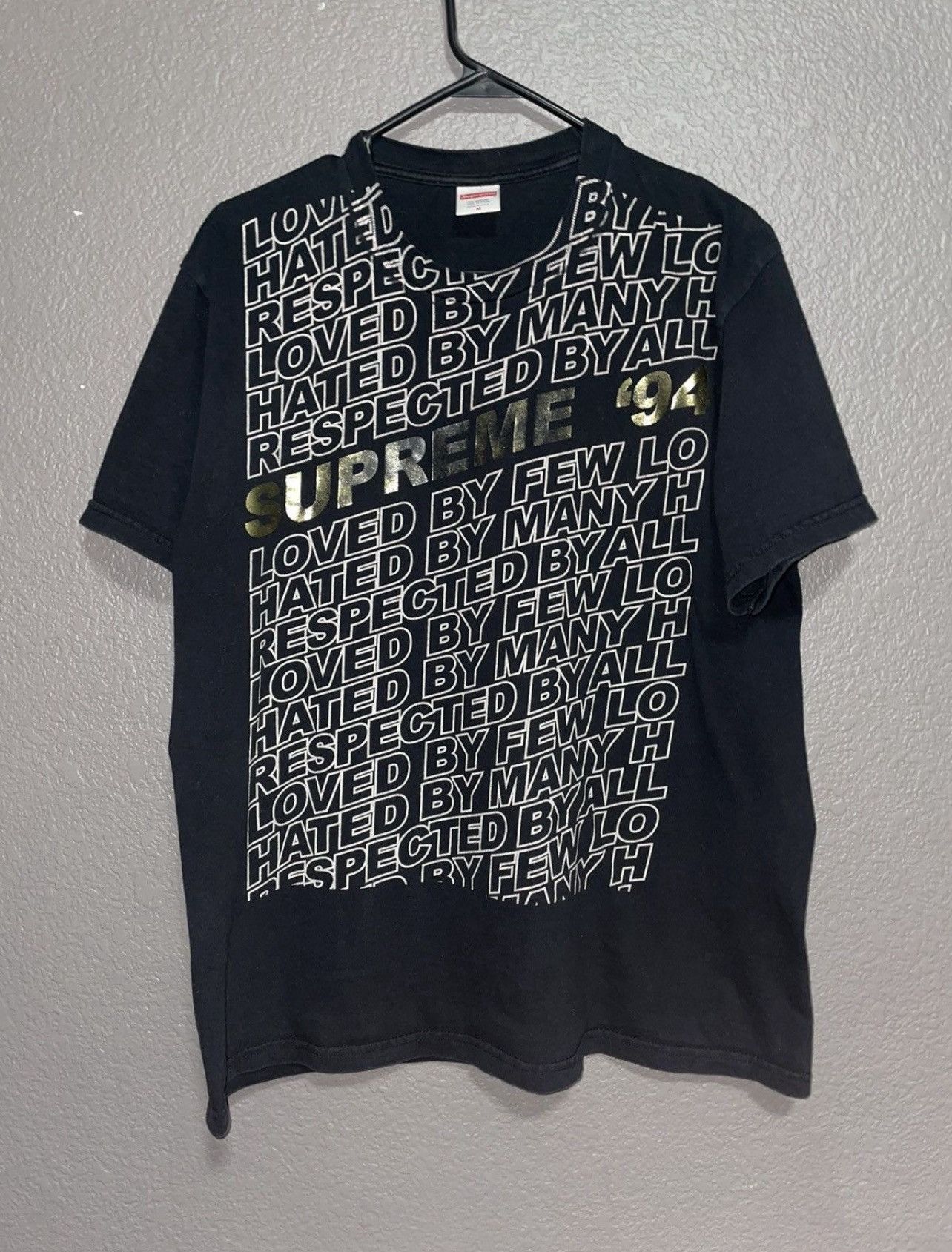 Supreme 2022 Supreme Respected Tee 'Black' Size US M / EU 48-50 / 2 - 1 Thumbnail