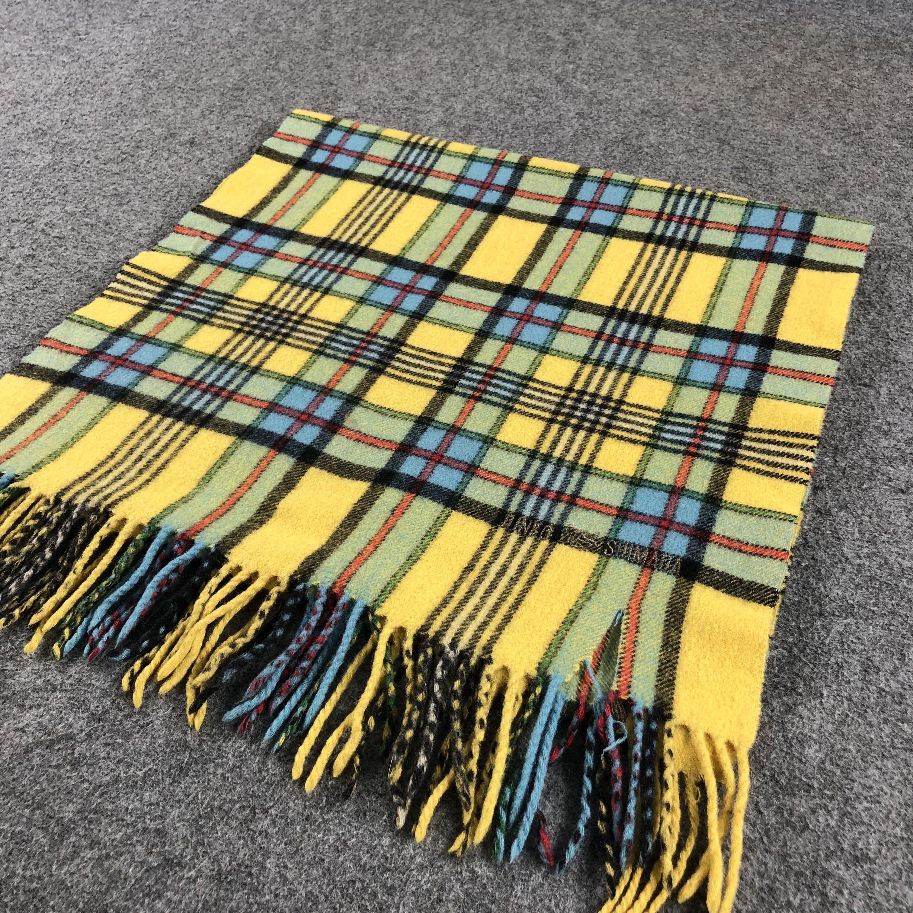 Junko Shimada Junko Shimada Tartan Wool Scarf Muffler V944 Size ONE SIZE - 3 Thumbnail