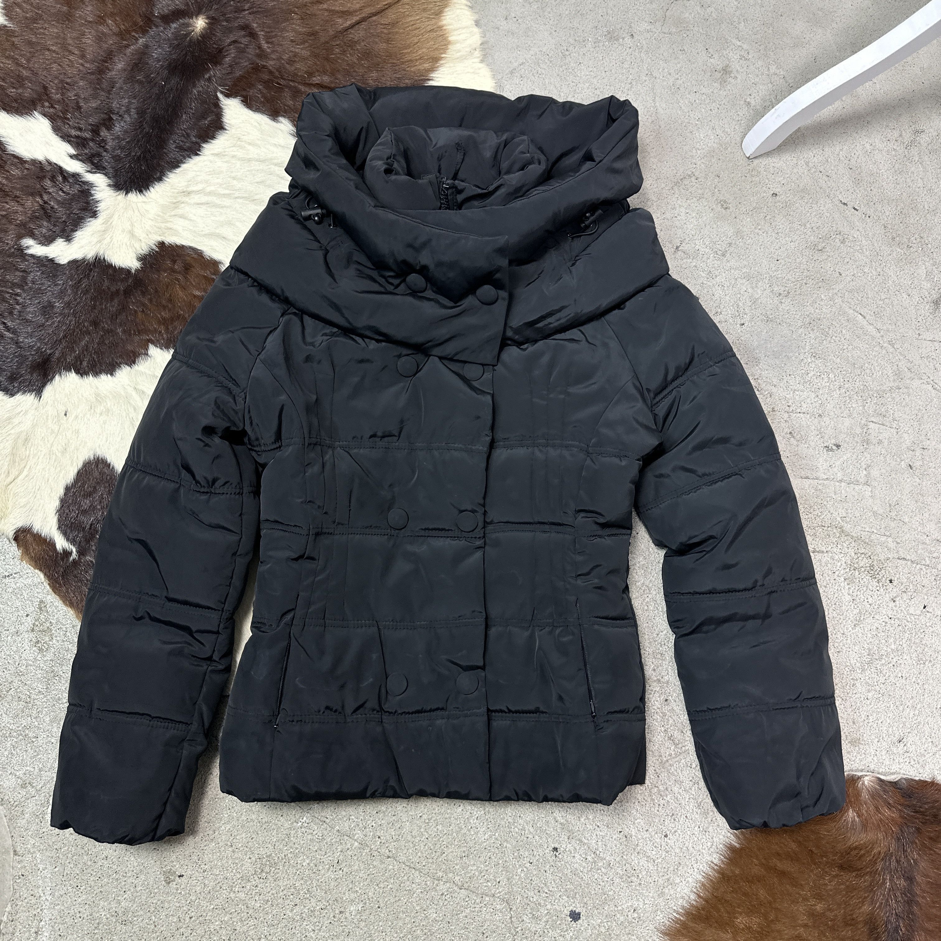 Vintage Vintage Avant Garde Big Collar Puffer Morgan Jacket 00s Size L / US 10 / IT 46 - 2 Thumbnail