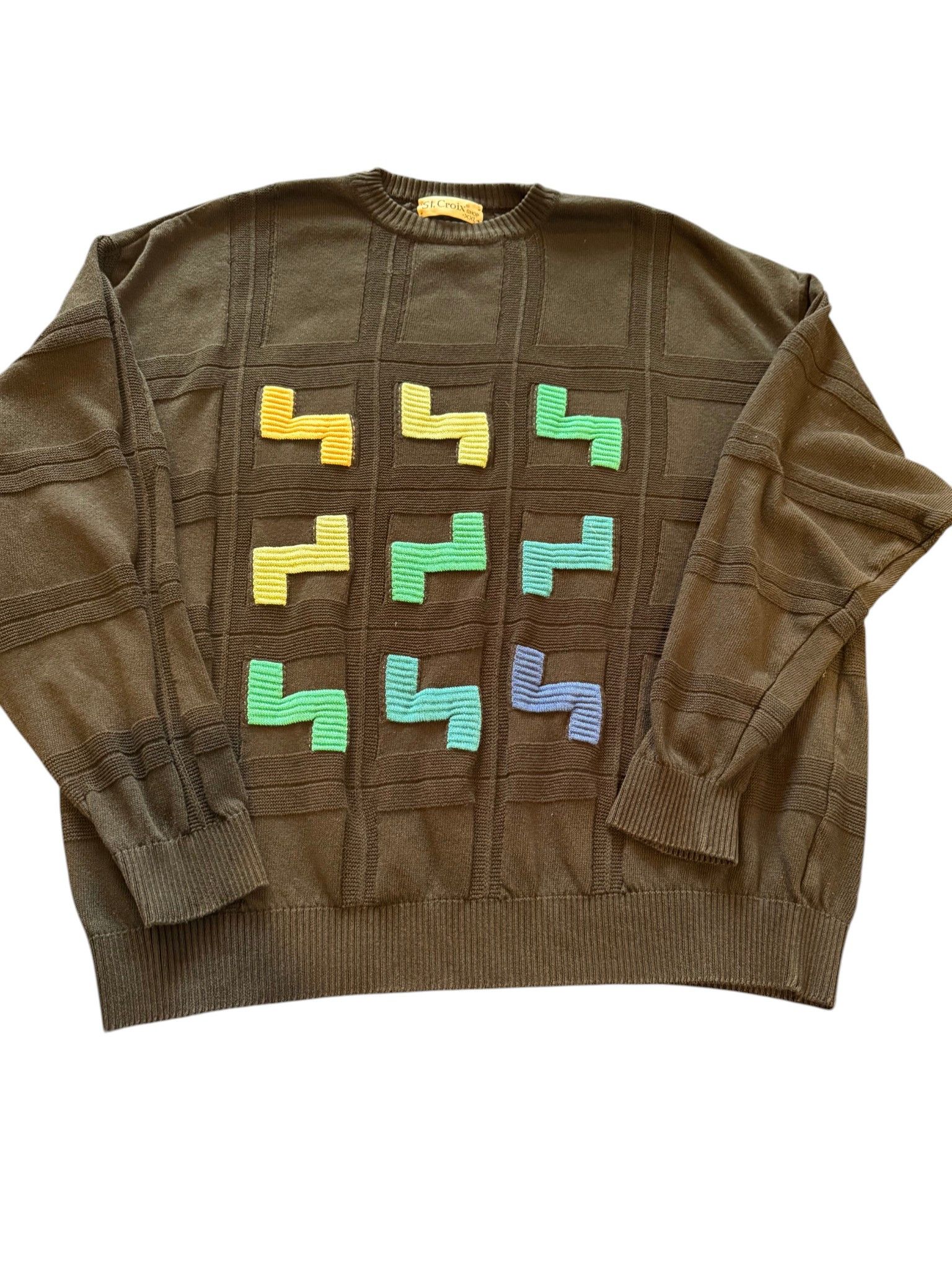 St. Croix St. Croix Shop Vtg 90s Intarsia Sweater Cotton Tencel XXL Size US XXL / EU 58 / 5 - 3 Thumbnail