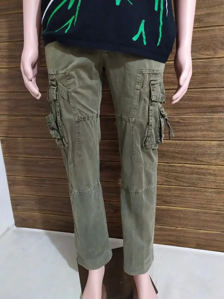 Other Bapai Cargo Tactical Multi pocket Olive Colour Pants Size US 29 - 13 Thumbnail