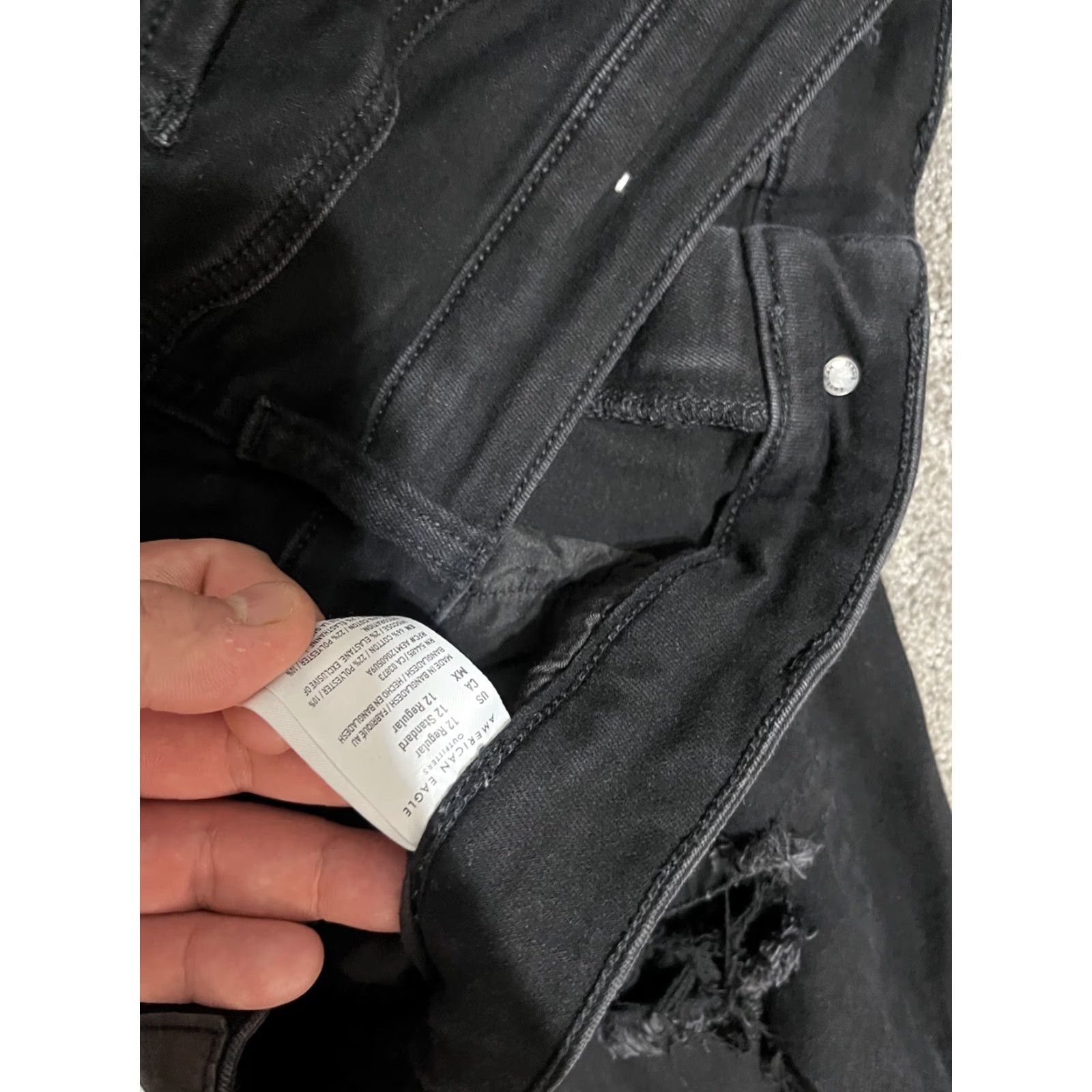 American Eagle Outfitters AMERICAN EAGLE Black Super Stretch Jegging Pants Women Size 12 Regular Solid Denim Size 34" / US 12 / IT 48 - 7 Thumbnail