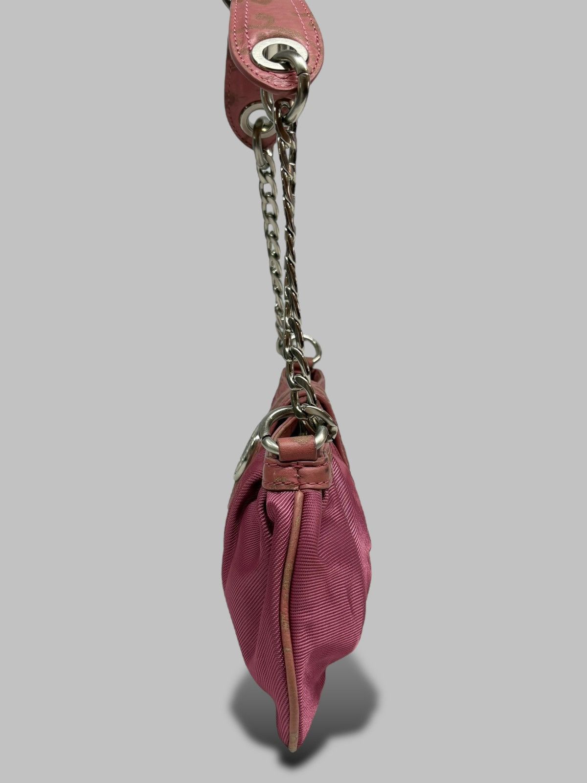 Kenzo Kenzo Red Pleated Nylon and Leather Small Zip Hobo Size ONE SIZE - 7 Thumbnail