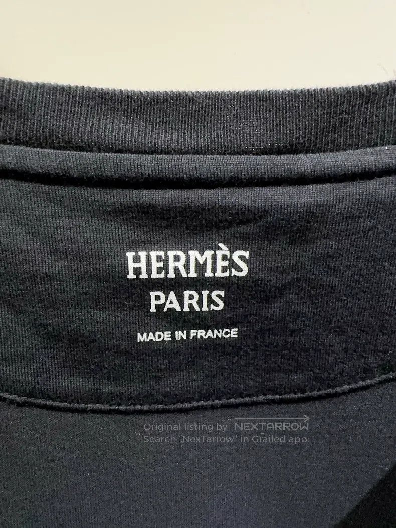 Hermes Hermes Black Embroidered Short Sleeve Size XS / US 0-2 / IT 36-38 - 4 Thumbnail