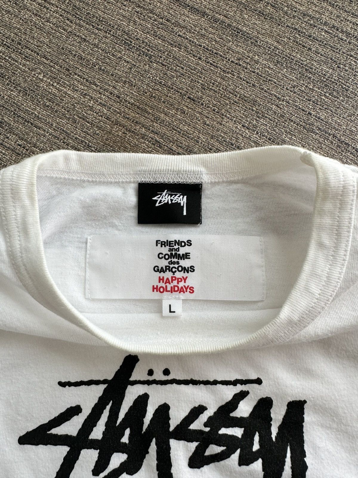 Comme des Garcons Stussy x Comme Des Garçons 2018 Rare Streetwear Japan USA Size US L / EU 52-54 / 3 - 2 Thumbnail
