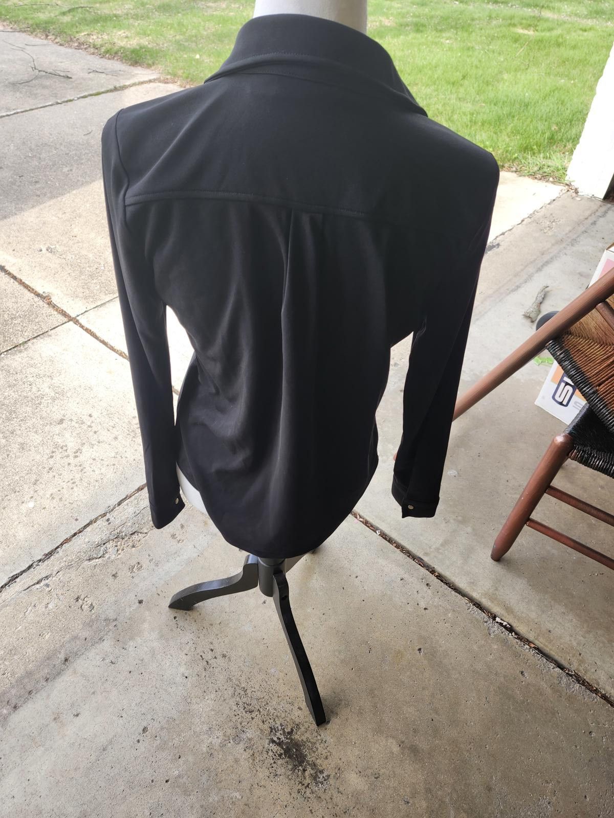 Designer Liz Clairborne M Black blouse Size M / US 6-8 / IT 42-44 - 3 Thumbnail