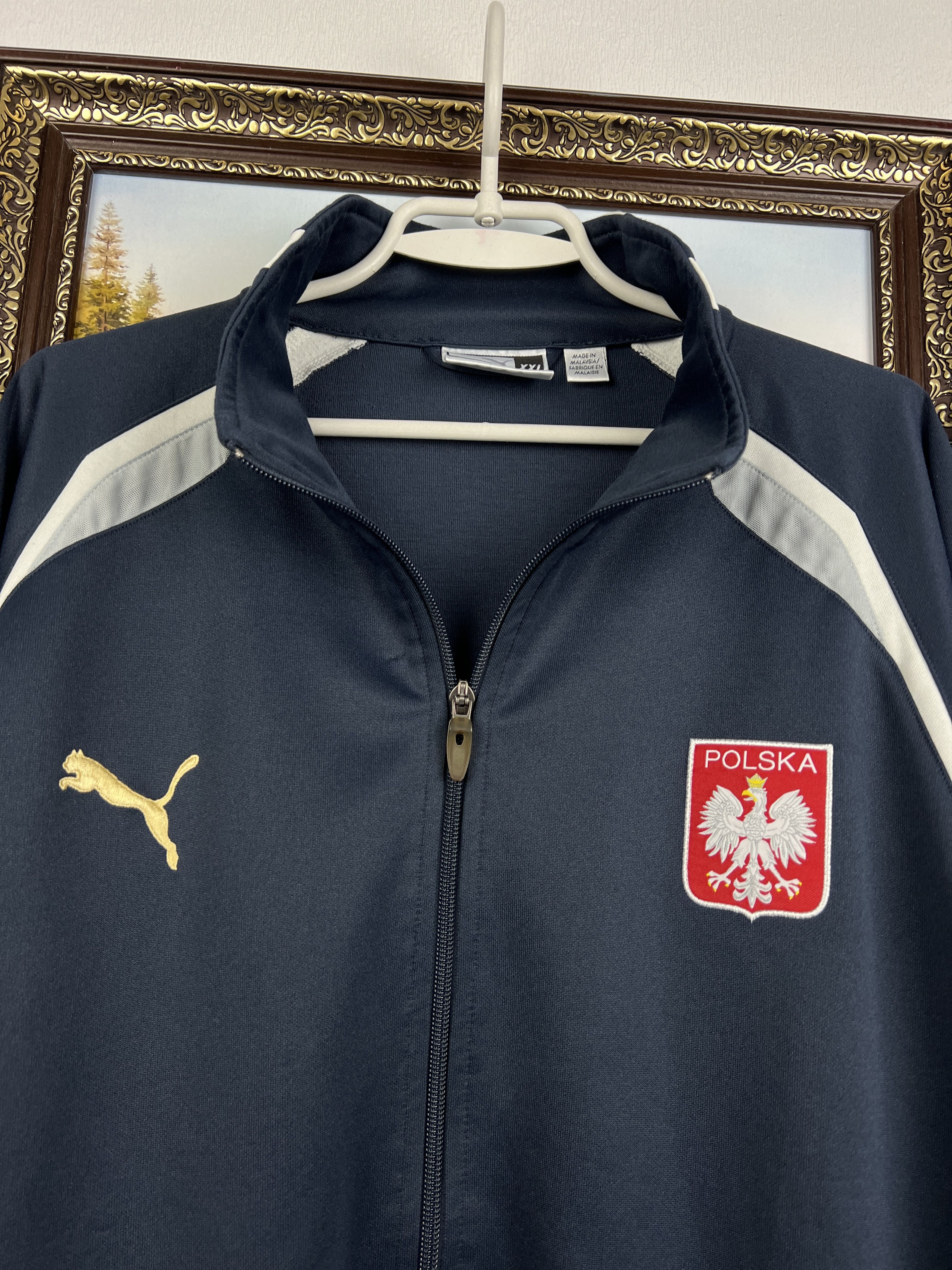 Puma Poland Football Jacket Soccer Track Top National Team Size US XXL / EU 58 / 5 - 3 Thumbnail