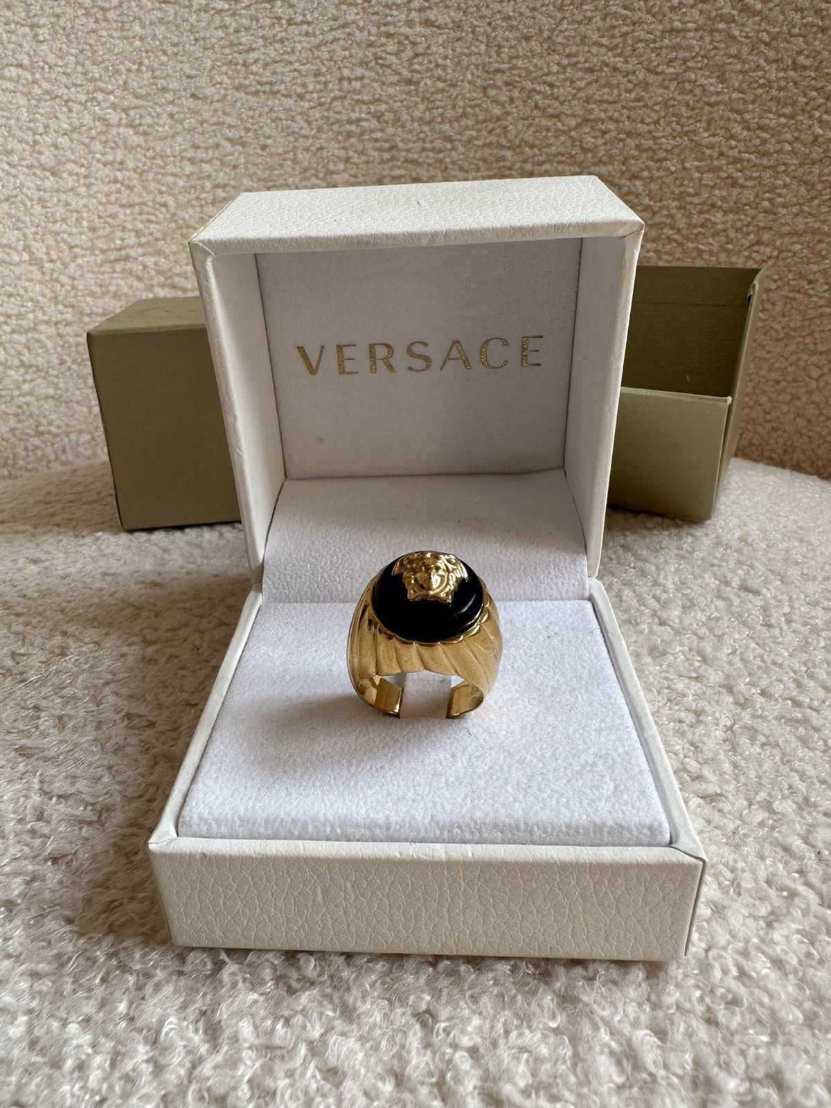 Jewelry Versace Medusa ring signet ring gold luxury Size ONE SIZE - 4 Thumbnail