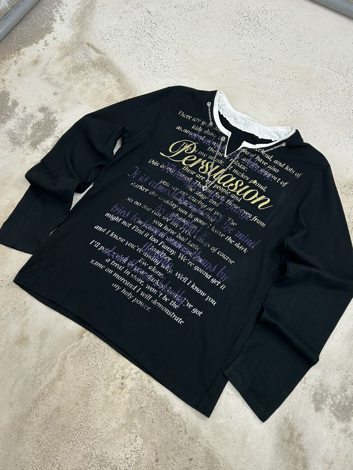 Designer × Japanese Brand Edgy Gothic Graphic Shirt w/ Chains - Vintage Punk Aesthetic Size US L / EU 52-54 / 3 - 3 Thumbnail