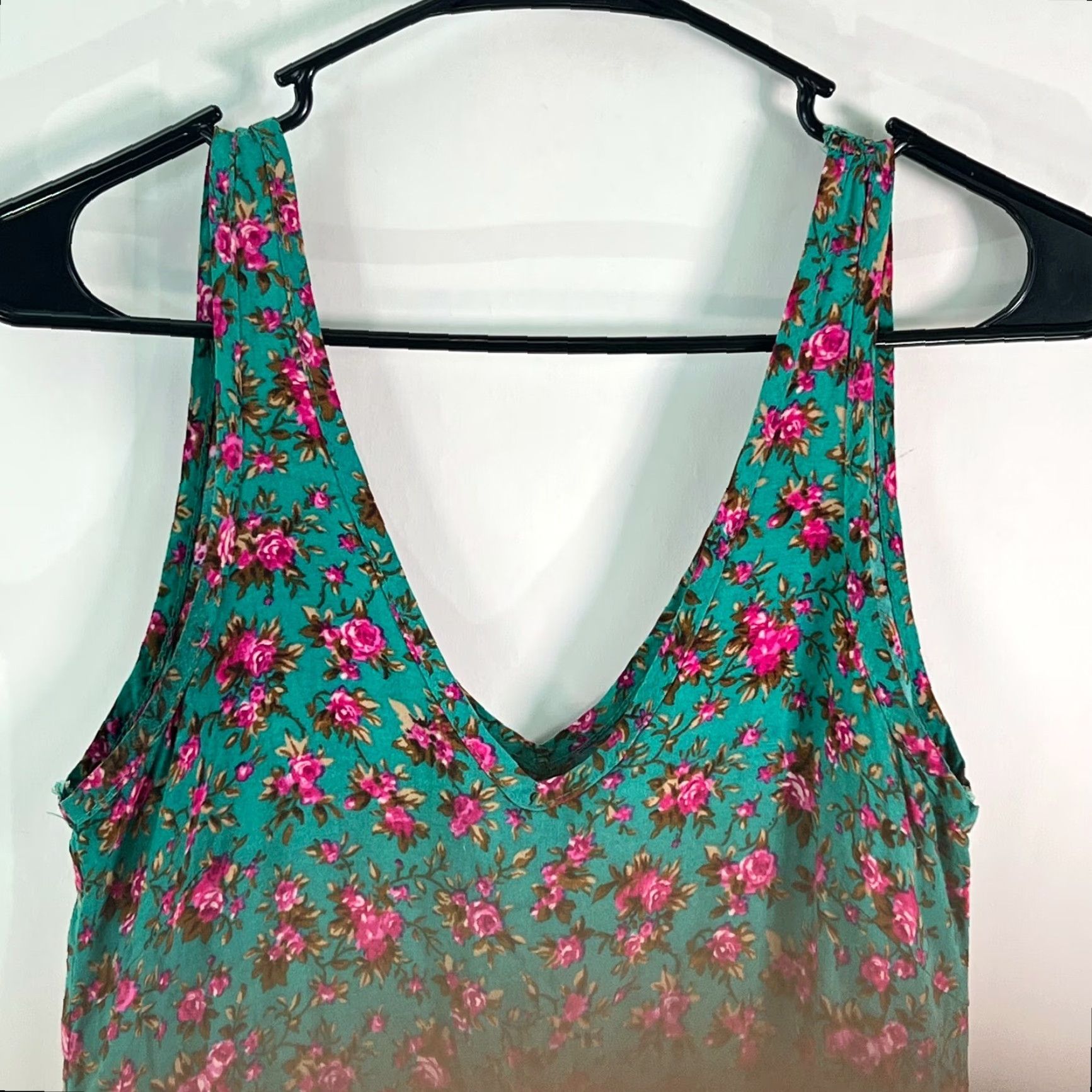 Vintage VINTAGE Pretty Good Womens Blouse Peplum Sleeveless Floral Green XS Casual Top Women's Clothing Size XS / US 0-2 / IT 36-38 - 3 Thumbnail
