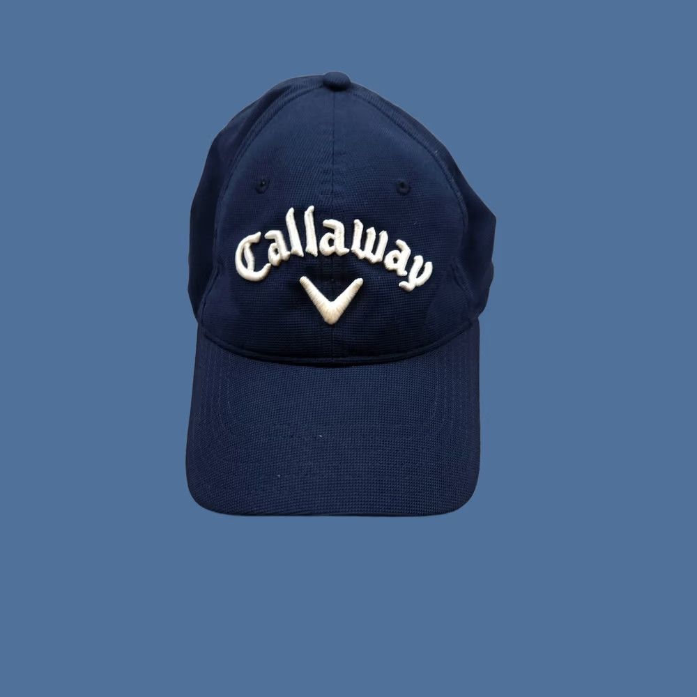 Callaway Callaway Hat Cap Adult Blue White Adjustable Flex Logo Golf Hat Size ONE SIZE - 1 Thumbnail