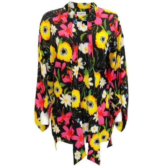 Balenciaga o1y0625 Shirt in Multicolor Size S / US 4 / IT 40 - 1 Thumbnail