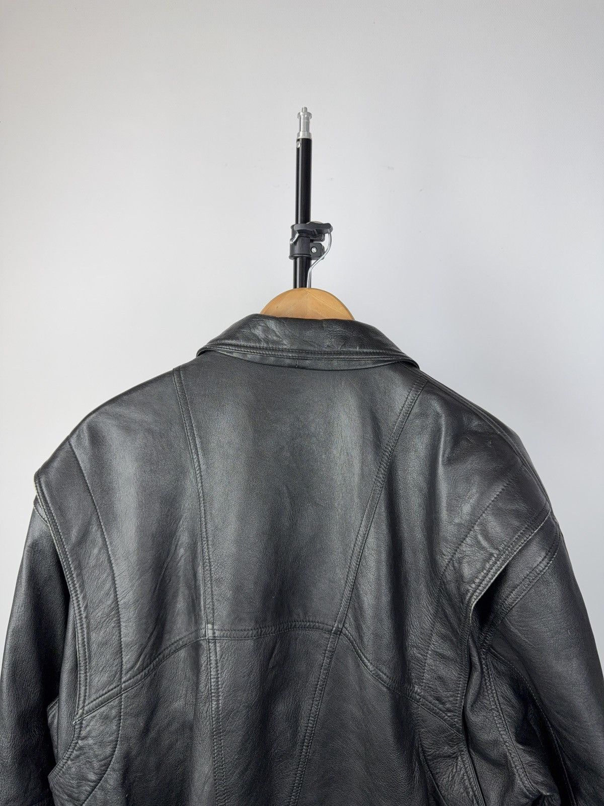 Vintage Vintage Leather Jacket Genuine Leahter bomber Moto Oldmoney Size US M / EU 48-50 / 2 - 7 Thumbnail