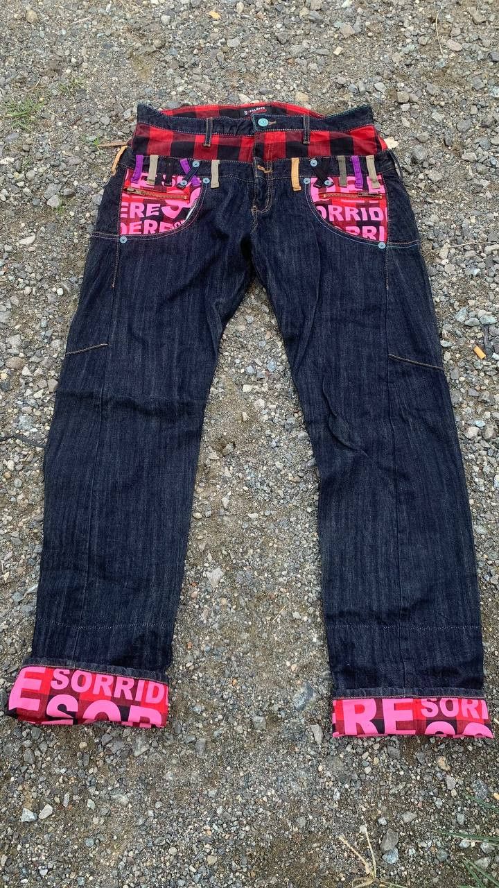 Japanese Brand Sorridere Great double waisted jeans Size US 33 - 8 Thumbnail