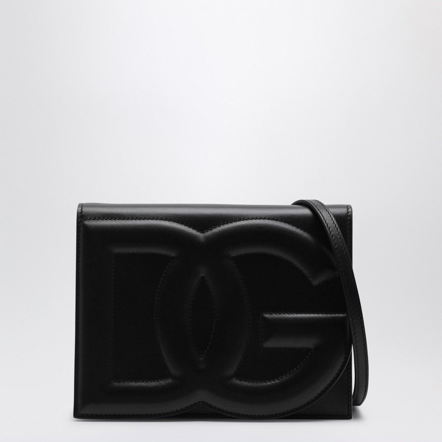o1d2blof0824 Size : OS / Logo Leather Shoulder Bag in Black
