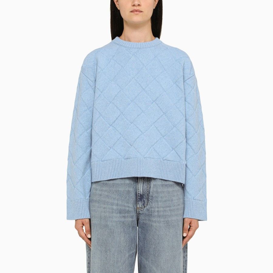 image of Bottega Veneta O1D2Blof01223 Sweater In Blue, Women's (Size Medium)