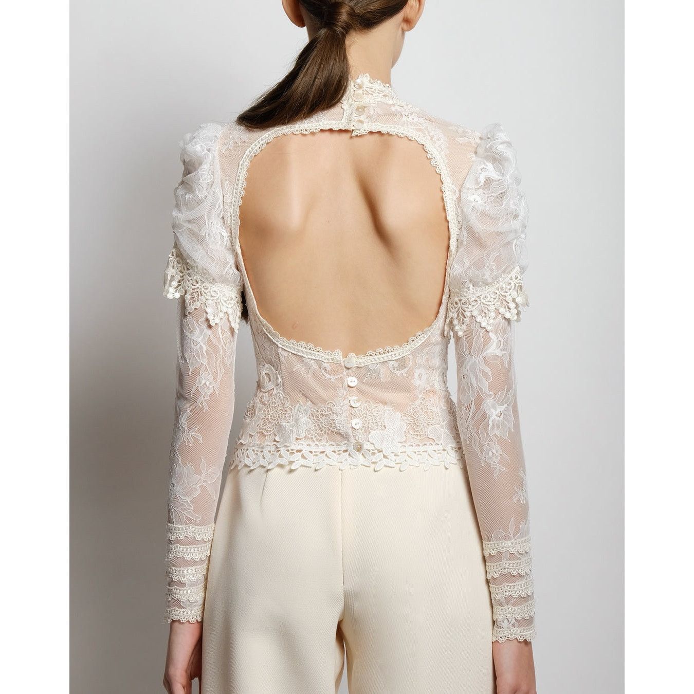 Other Cappalli Alia French Chantilly lace collage Victorian blouse Size XS / US 0-2 / IT 36-38 - 2 Thumbnail