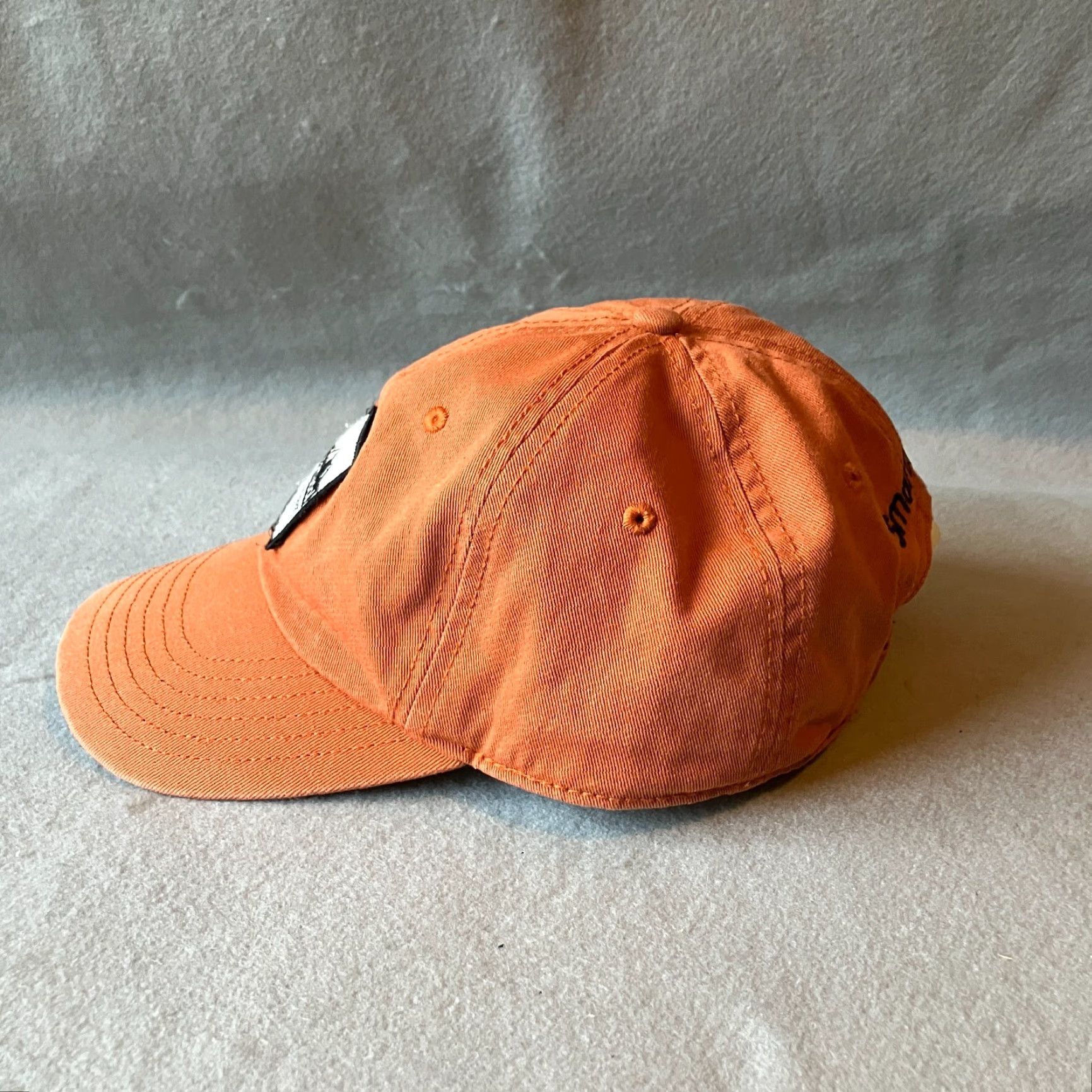 Smartwool VINTAGE Smartwool Baseball Cap Mens Adjustable Cotton Orange 90s Travel Casual Size ONE SIZE - 3 Thumbnail