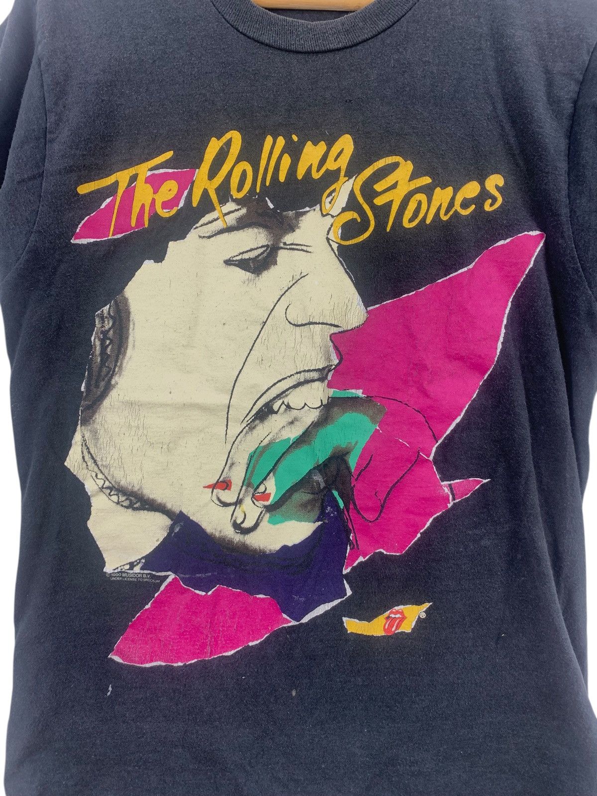 Band Tees Vintage THE ROLLING STONES x ANDY WARHOL 1990 Tour Tee Shirt Size US S / EU 44-46 / 1 - 6 Thumbnail