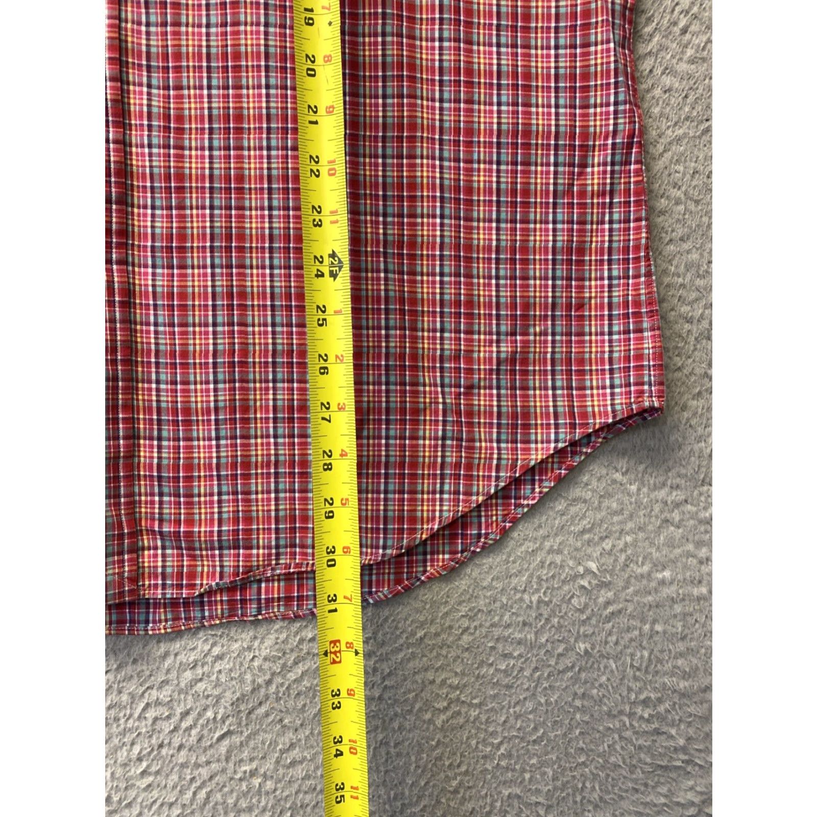 Ralph Lauren Ralph Lauren Button-Down Shirt Mens XL Red Plaid Classic Short Sleeves Polo Pony Logo Embroidered Signature Accent Size US XL / EU 56 / 4 - 7 Thumbnail