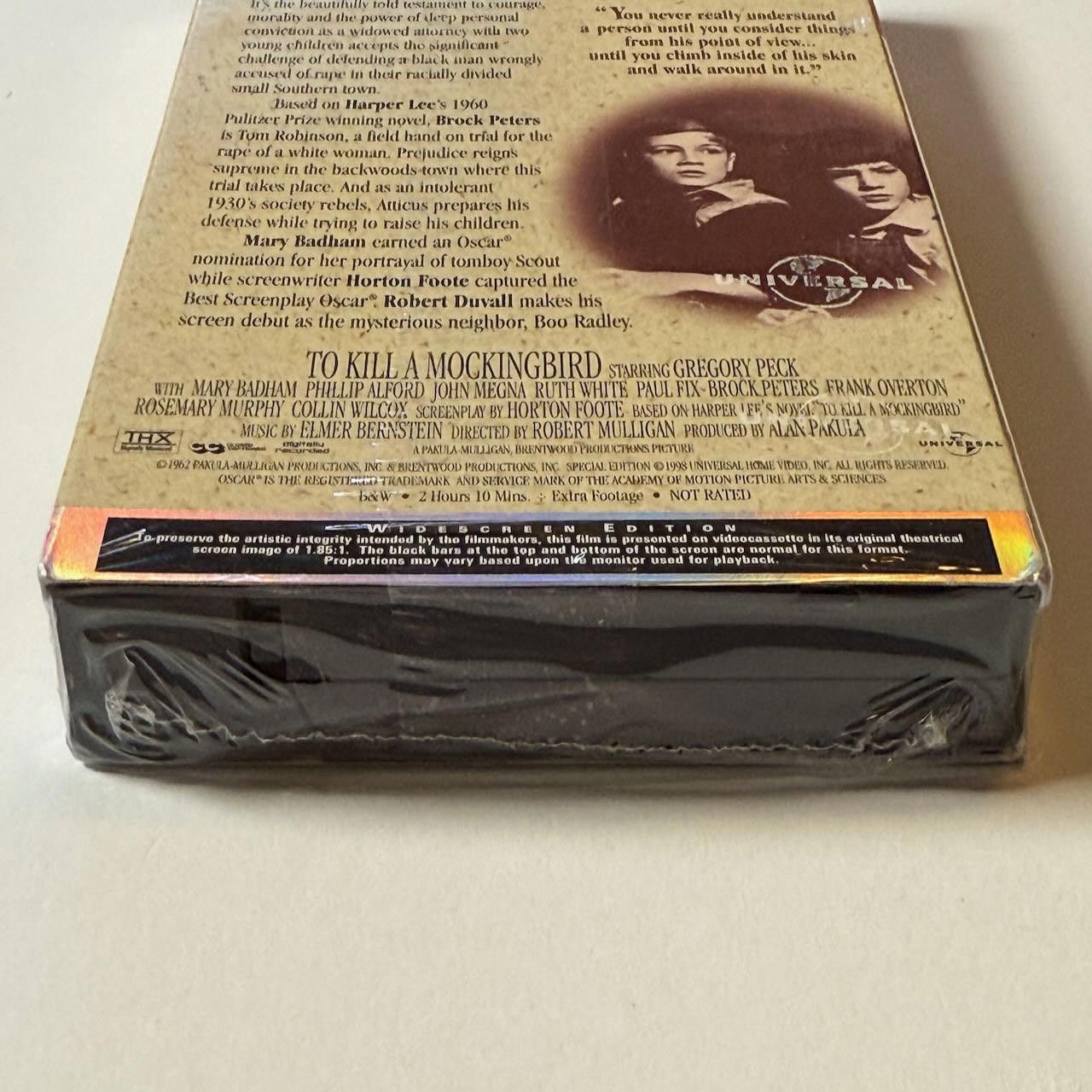 Universal Studios To Kill a Mockingbird Widescreen Edition VHS 1998 SEALED DS Size ONE SIZE - 5 Thumbnail