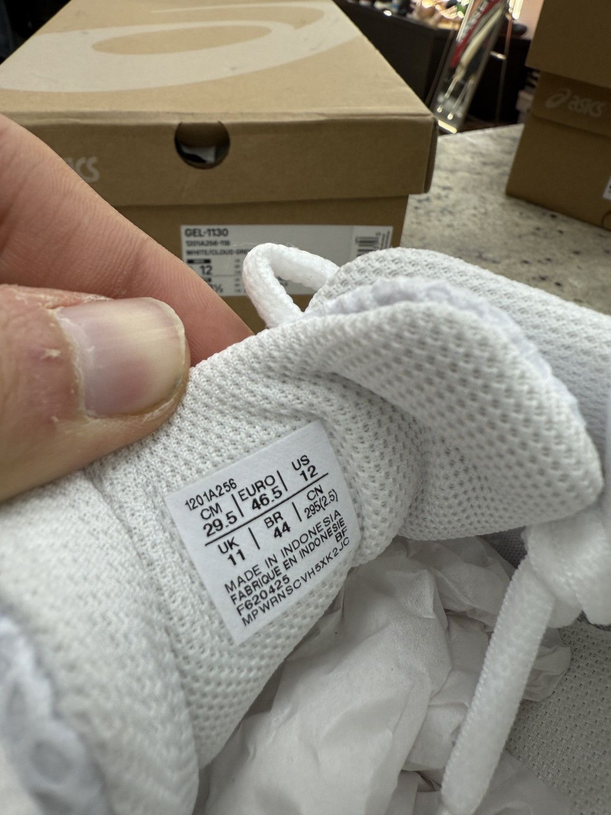 Asics Gel-1130s White/cloud Grey Size US 12 / EU 45 - 6 Thumbnail
