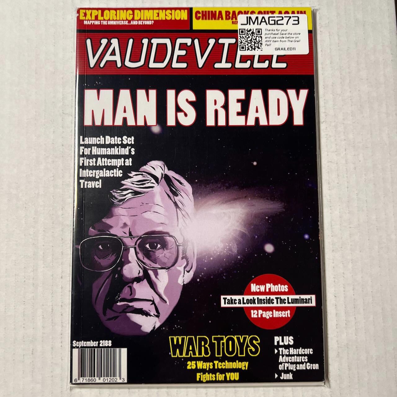 Designer Vaudeville #1 MAN IS READY 2188 Magazine VF/NM RARE HTF Size ONE SIZE - 7 Thumbnail